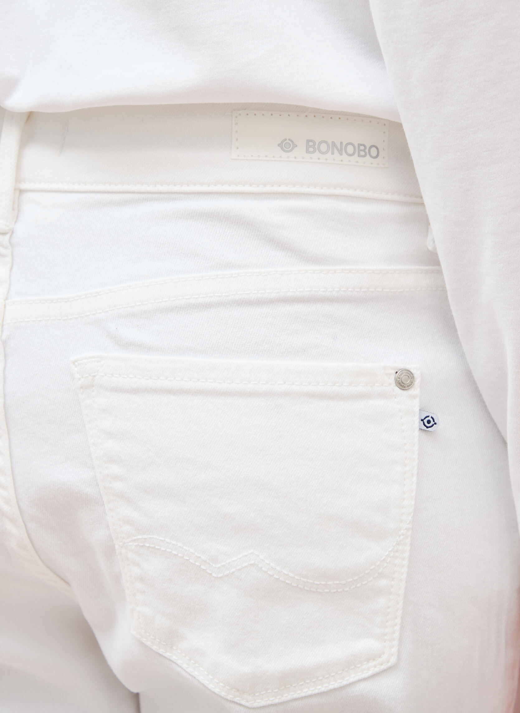 Jeans droit PARIS-GIRL femme blanc Bonobo Jeans droit PARIS-GIRL femme blanc Blanc