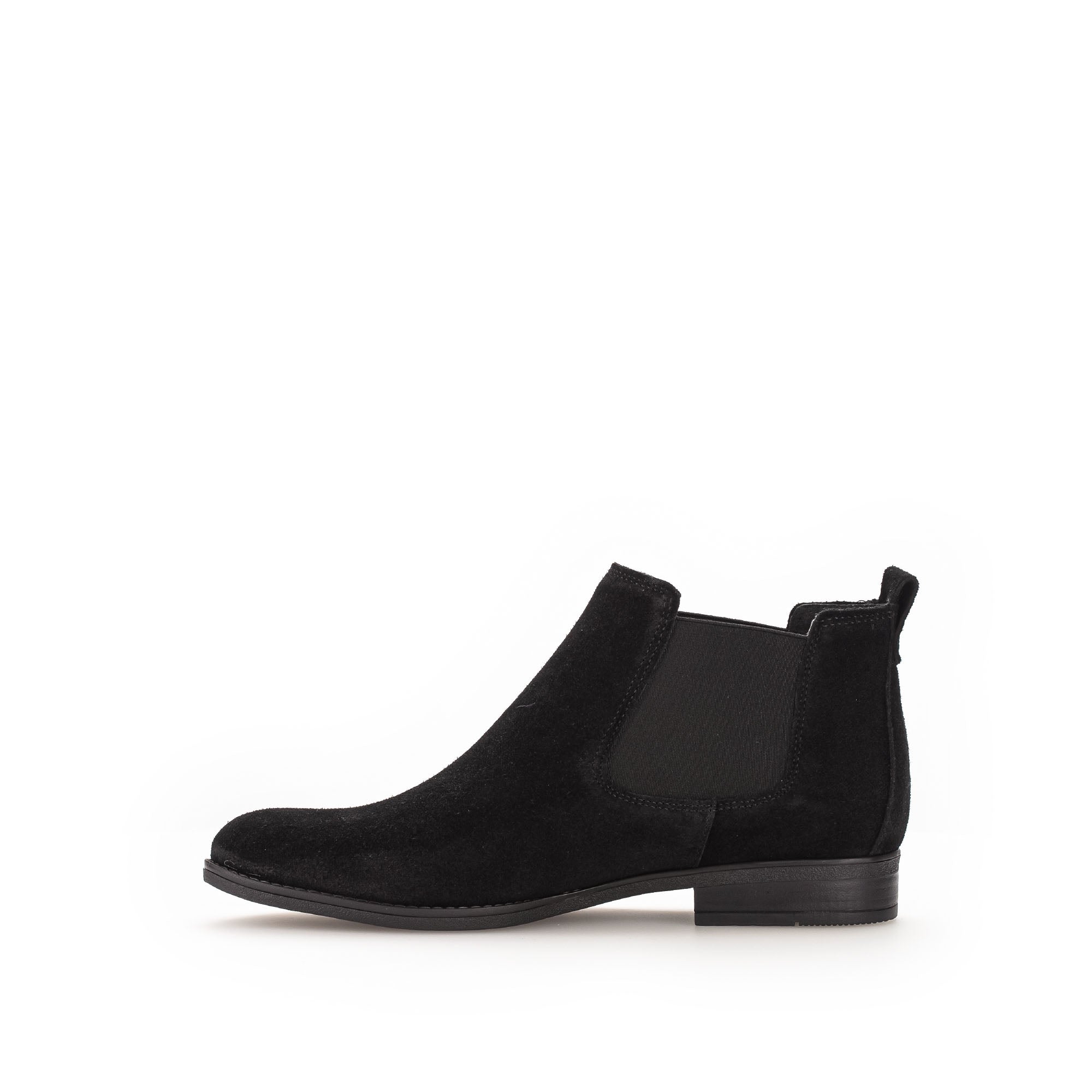 Bottines Noires Gabor Taille 38 - Nubuck, Talon Moyen, Semelle Caoutchouc, Occasion Bon état