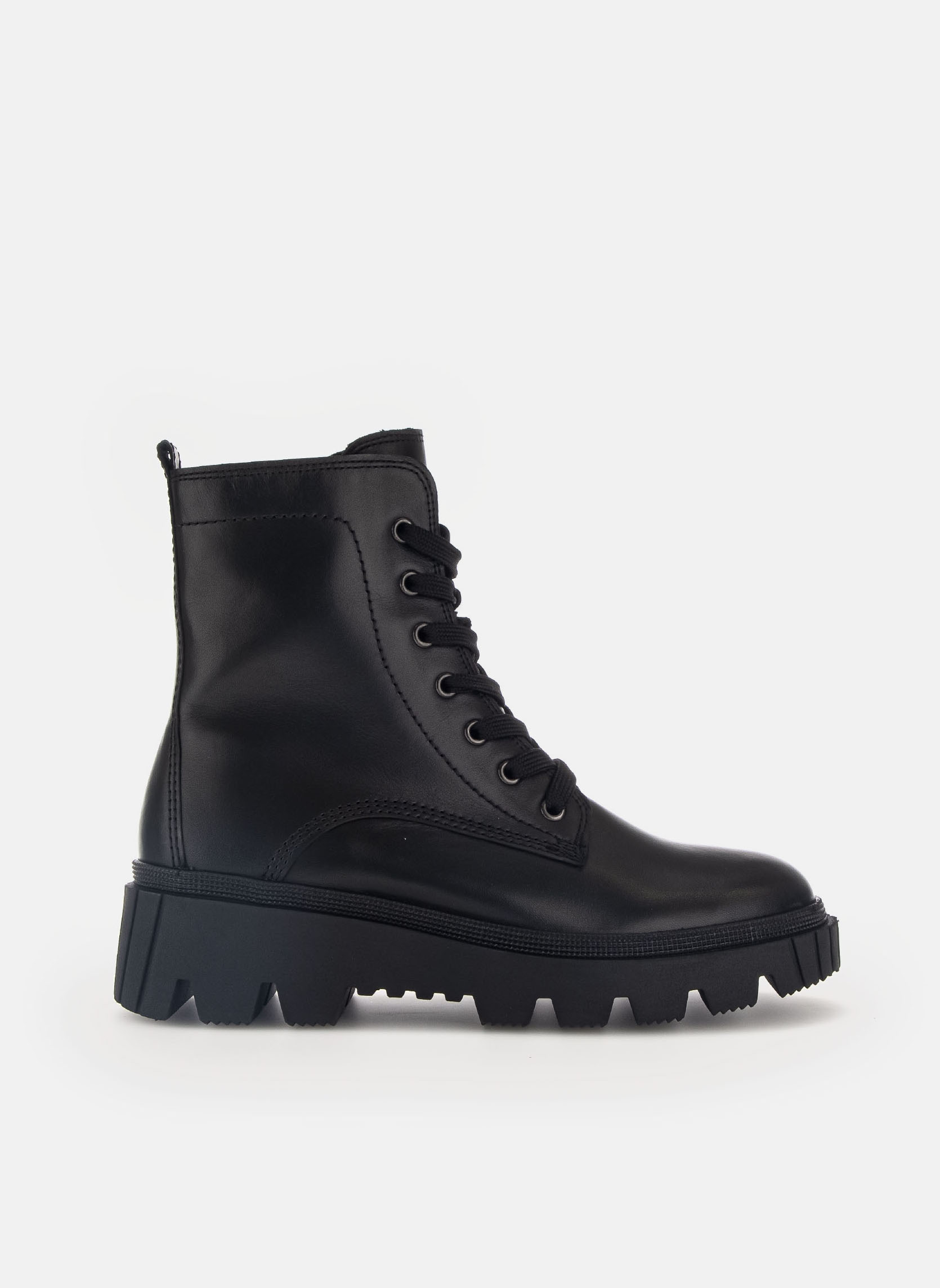 Bottines basses Bottines à lacets noires en cuir lisse femme noir Gabor Bottines basses Bottines à lacets noires en cuir lisse femme noir black