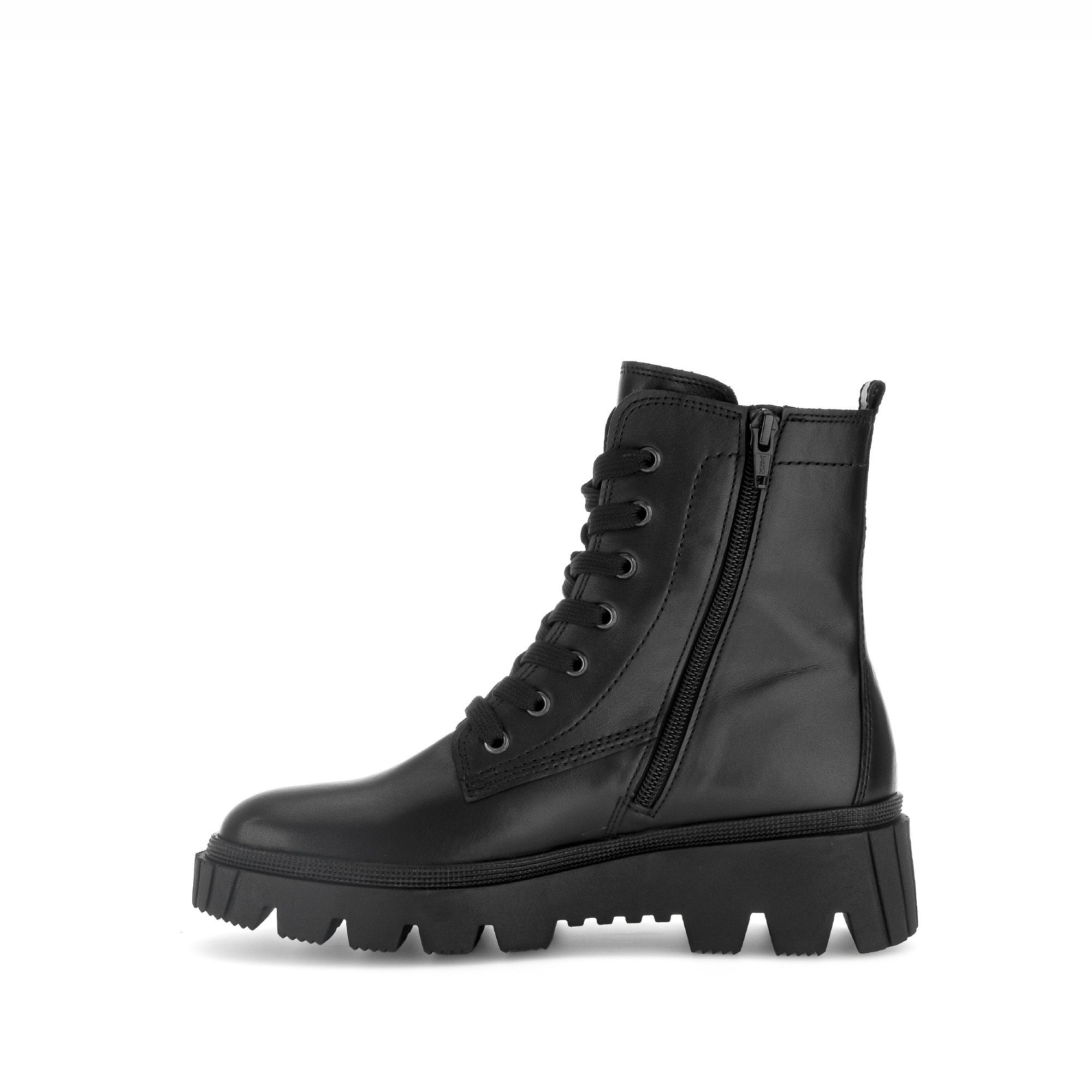 Bottines basses Bottines à lacets noires en cuir lisse femme noir Gabor Bottines basses Bottines à lacets noires en cuir lisse femme noir black