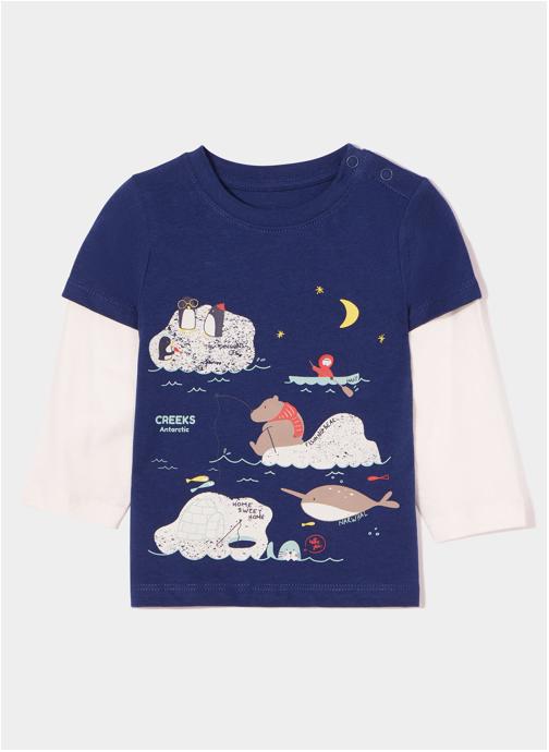 CREEKS Tee-shirts bleu