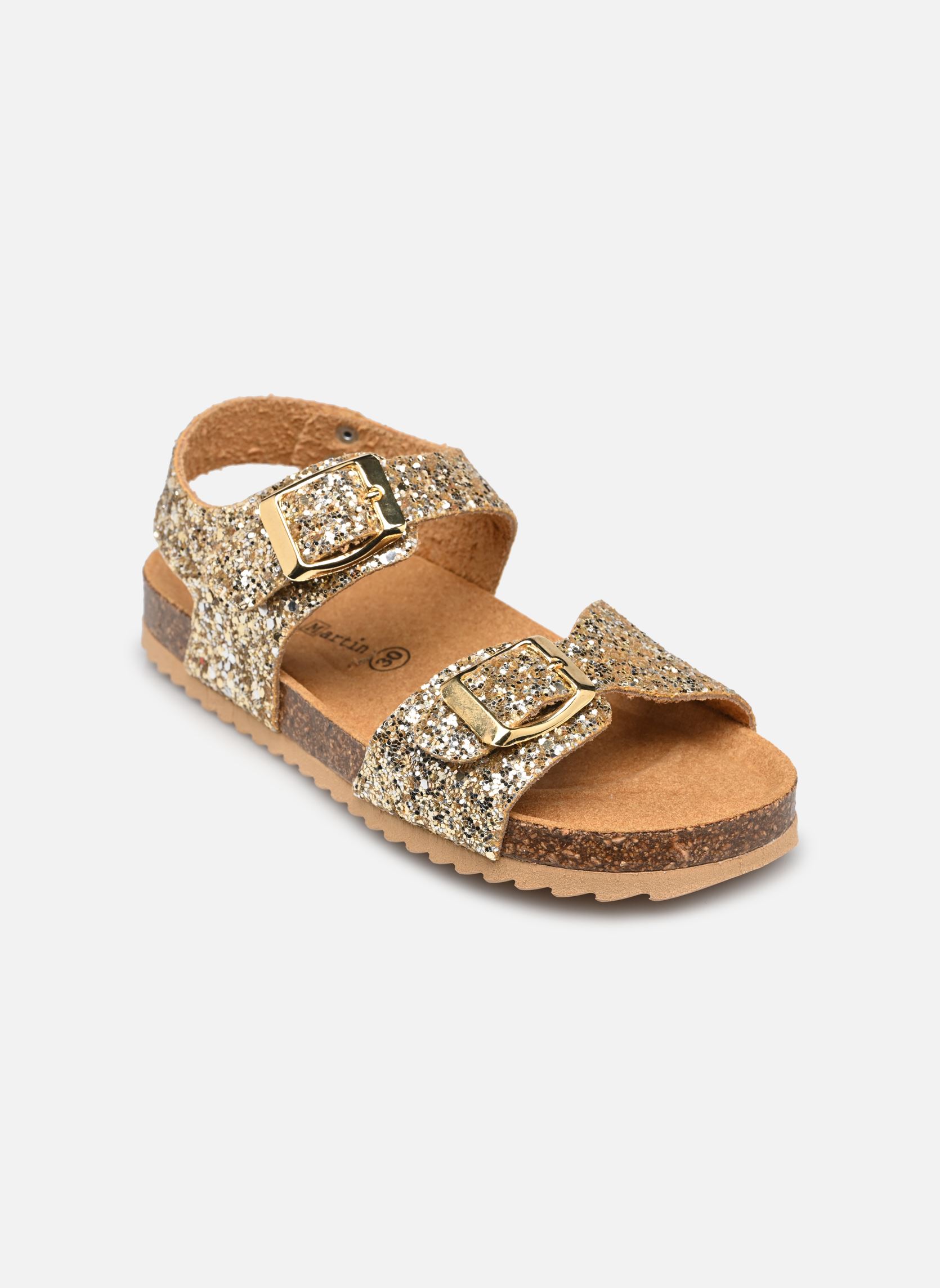 Sandales BODISSA fille or et bronze Rose et Martin Sandales BODISSA fille or et bronze Glitter Platino
