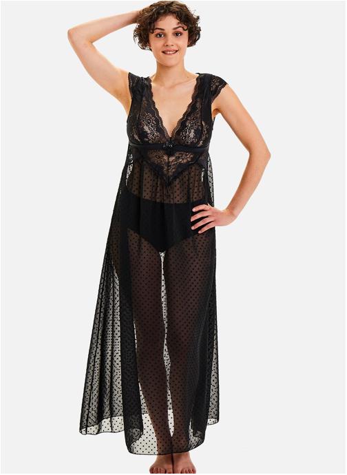 Pomm'Poire Nuisettes Nuisette longue noire Panache femme noir