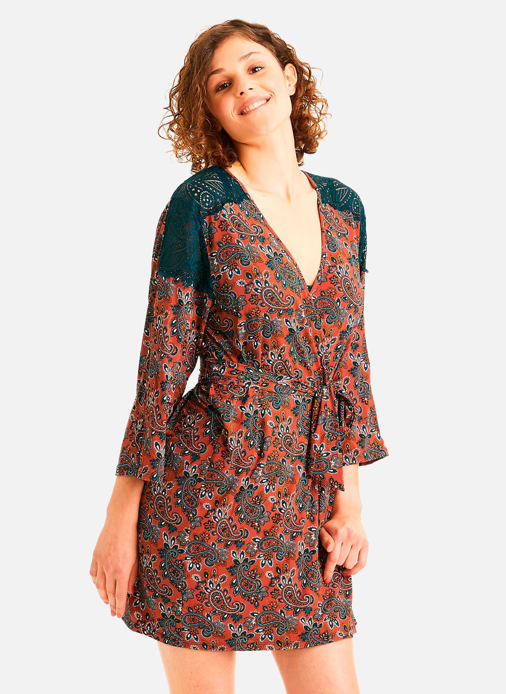 Robes de chambre Kimono caramel Metro femme marron Pomm'Poire Robes de chambre Kimono caramel Metro femme marron Marron