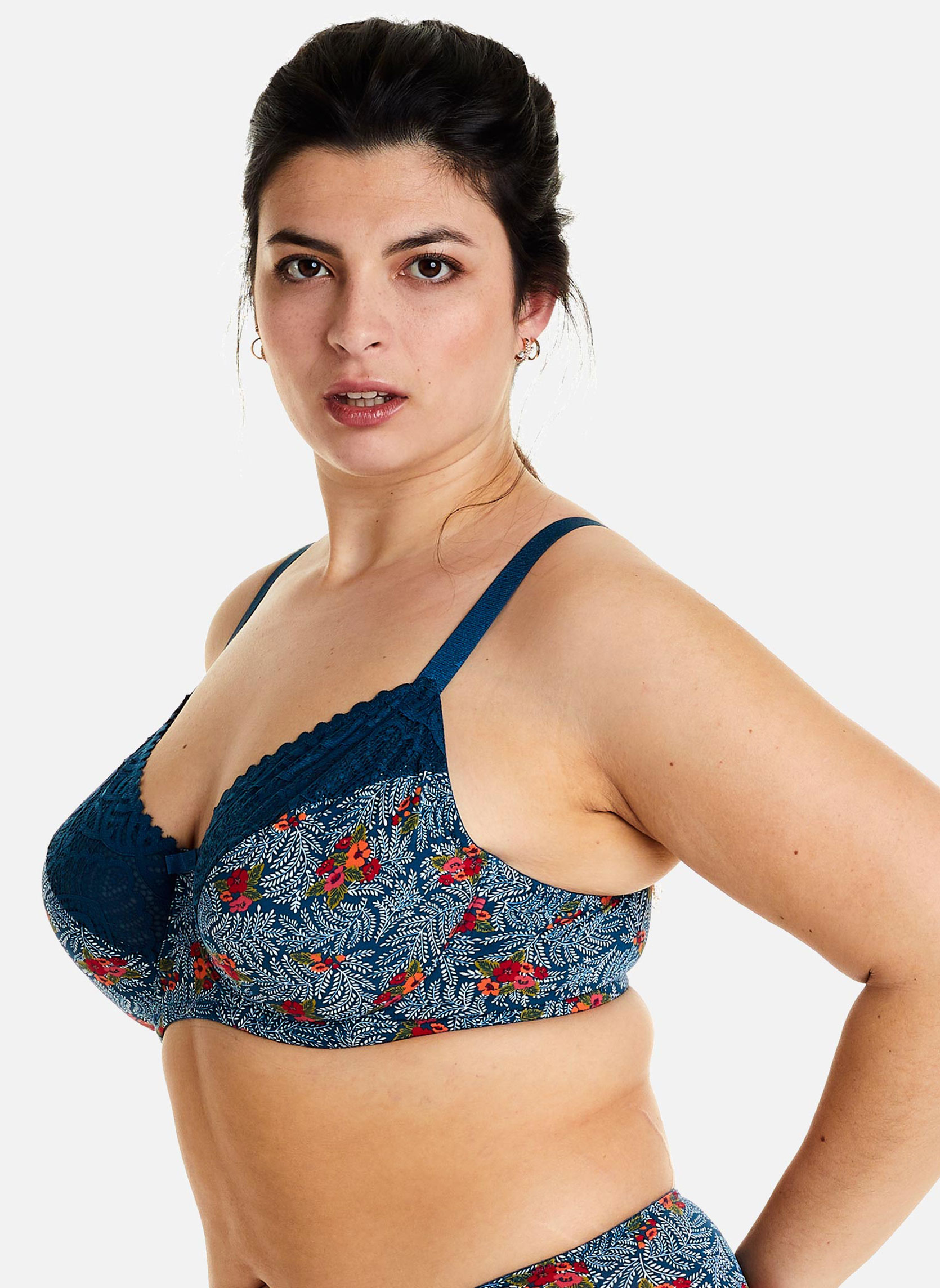 Brassières Soutien-gorge à armatures grand maintien multico bleu Paprika femme bleu Pomm'Poire Brassières Soutien-gorge à armatures grand maintien multico bleu Paprika femme bleu Bleu