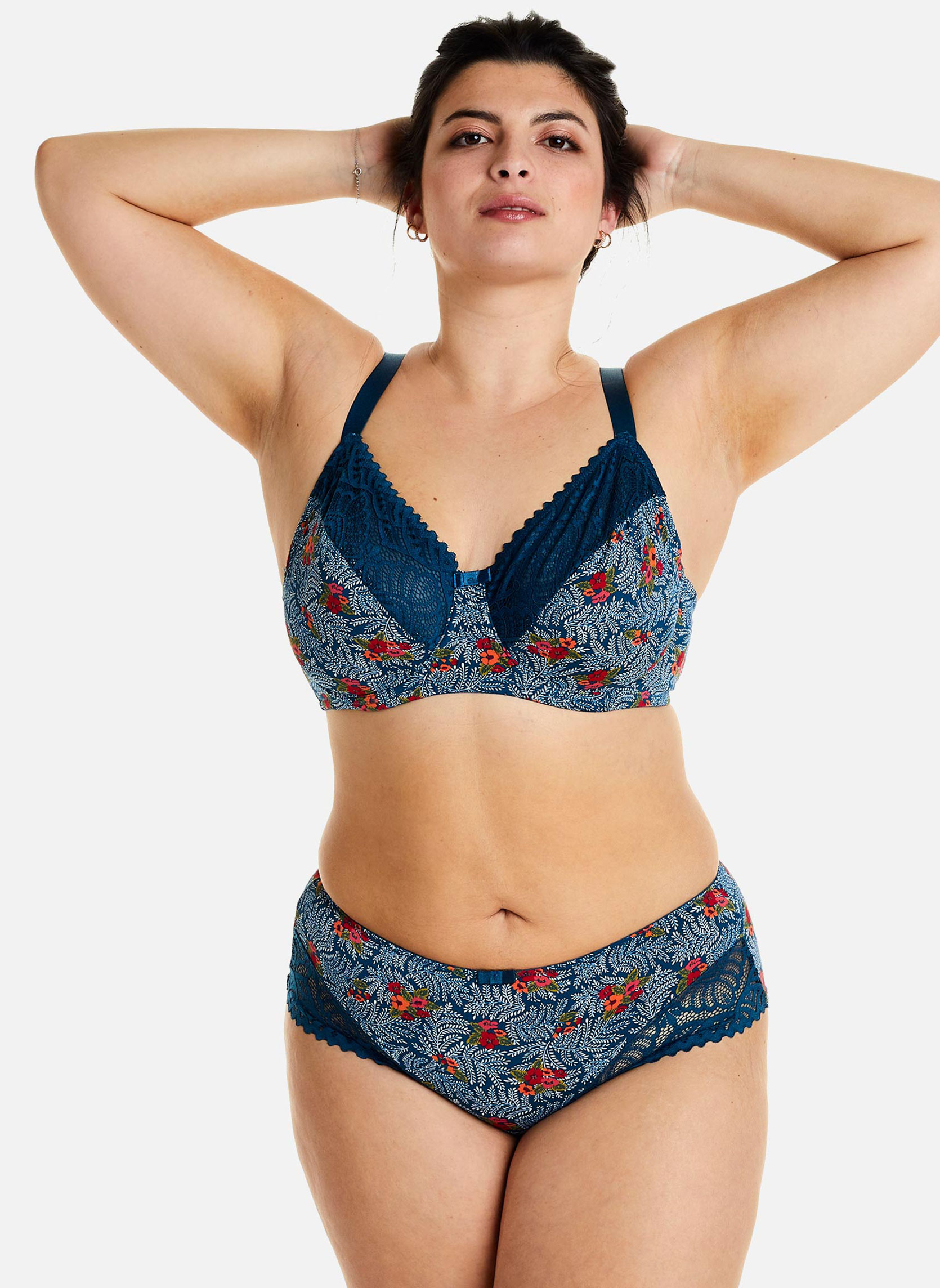 Brassières Soutien-gorge à armatures grand maintien multico bleu Paprika femme bleu Pomm'Poire Brassières Soutien-gorge à armatures grand maintien multico bleu Paprika femme bleu Bleu