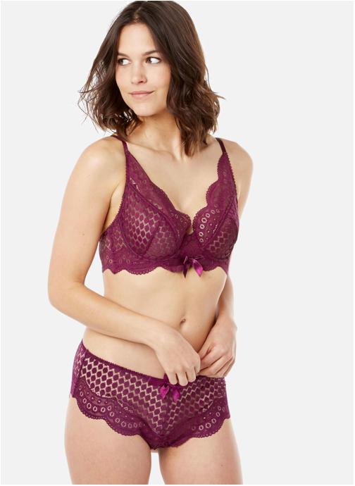 Pomm'Poire Brassières Soutien-gorge corbeille bordeaux Valentine femme rouge