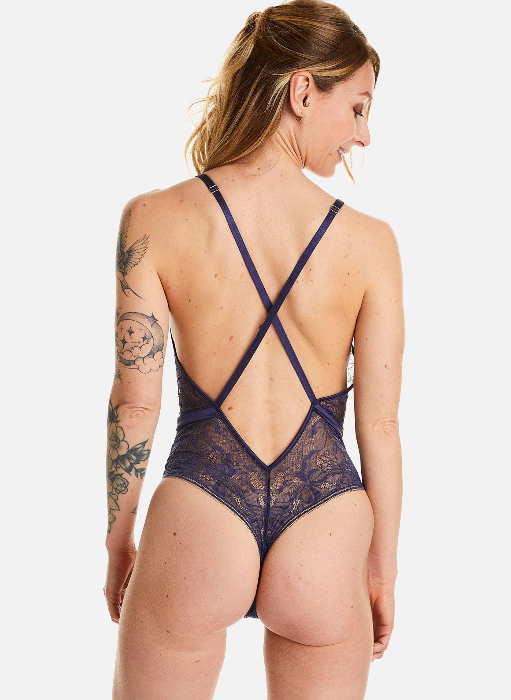 Brassières Body tanga bleu Diabolique femme bleu Pomm'Poire Brassières Body tanga bleu Diabolique femme bleu Bleu