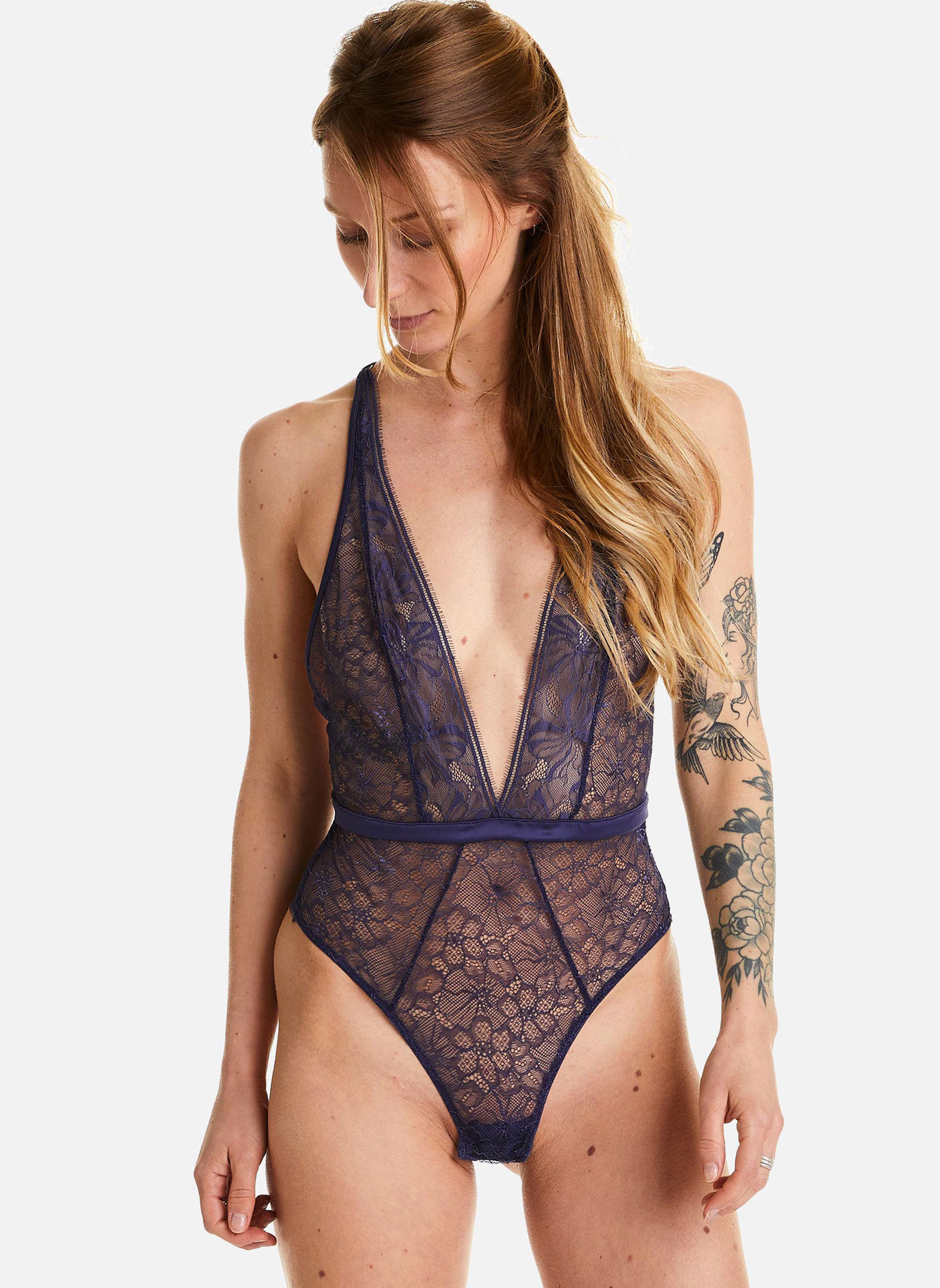 Brassières Body tanga bleu Diabolique femme bleu Pomm'Poire Brassières Body tanga bleu Diabolique femme bleu Bleu
