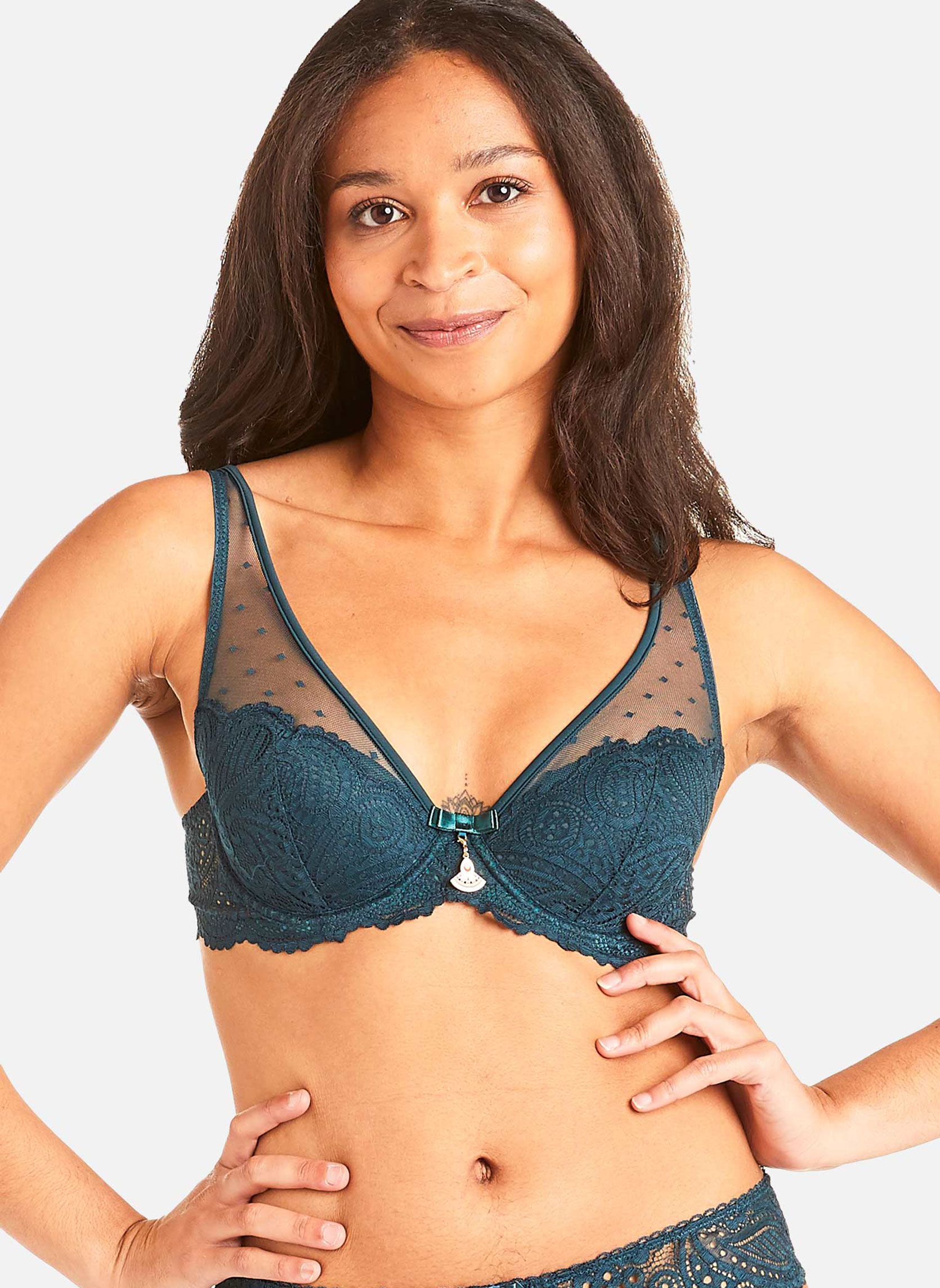 Brassières Soutien-gorge ampliforme turquoise Metro femme bleu Pomm'Poire Brassières Soutien-gorge ampliforme turquoise Metro femme bleu Bleu