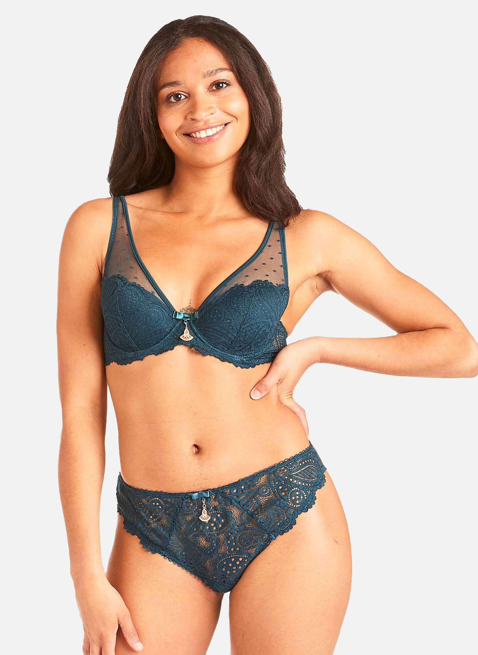 Brassières Soutien-gorge ampliforme turquoise Metro femme bleu Pomm'Poire Brassières Soutien-gorge ampliforme turquoise Metro femme bleu Bleu
