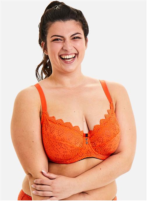 Pomm'Poire Brassières Soutien-gorge grand maintien orange Magma femme orange