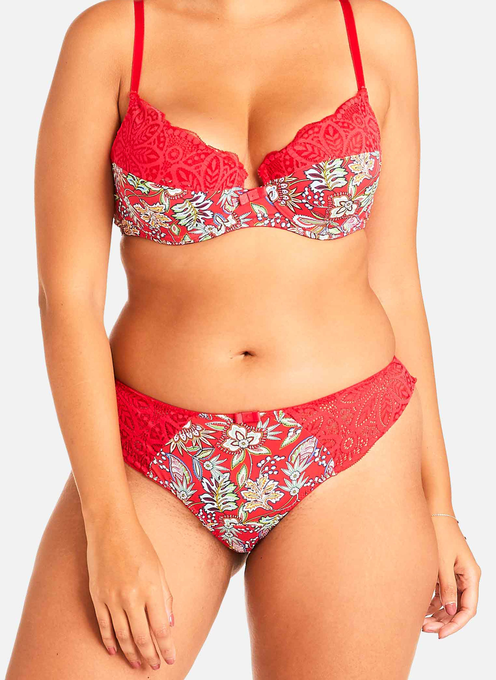Culottes Tanga multico rouge Aria femme rouge Pomm'Poire Culottes Tanga multico rouge Aria femme rouge Rouge