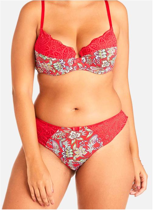 Pomm'Poire Culottes Tanga multico rouge Aria femme rouge