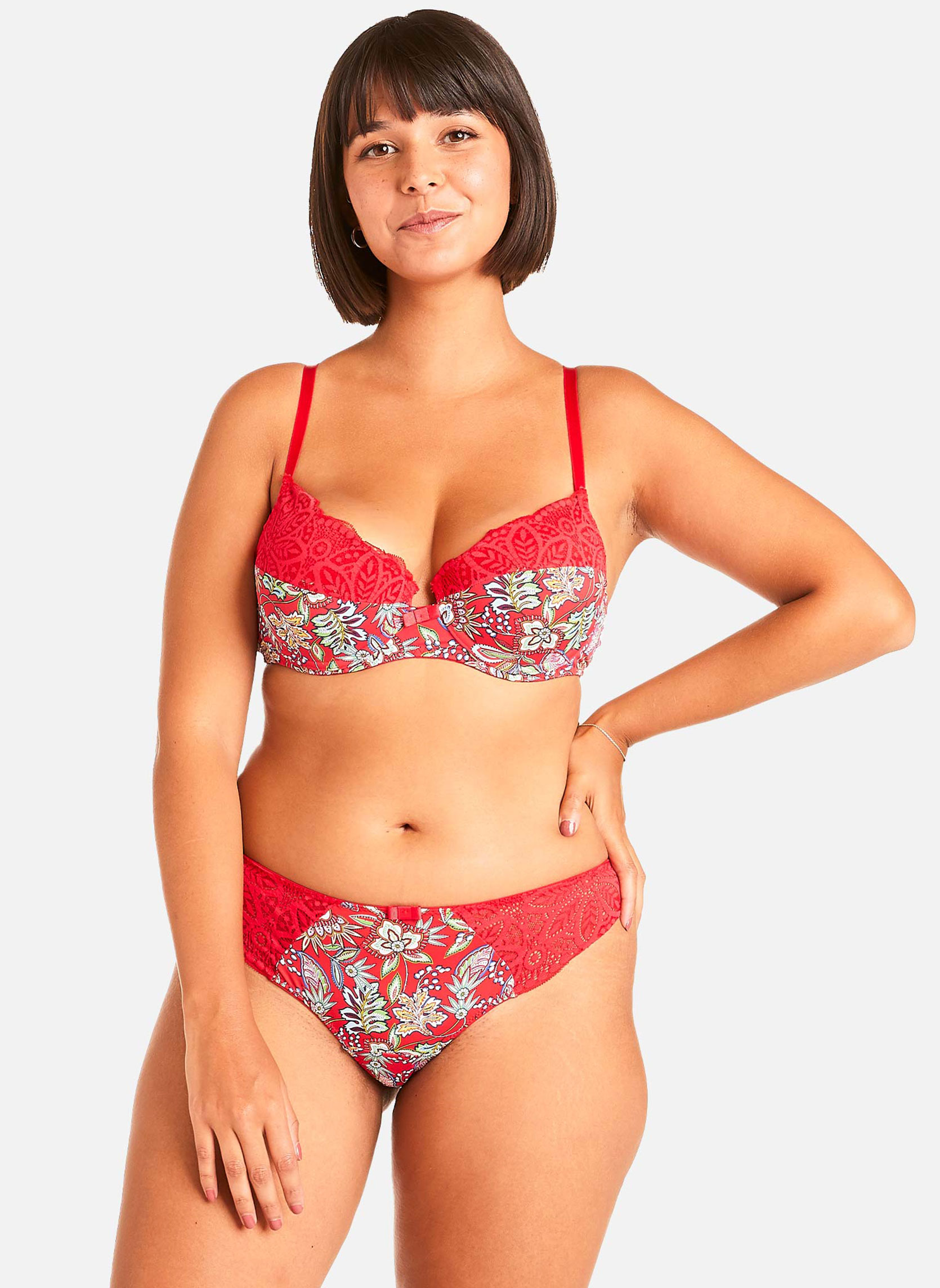 Culottes Tanga multico rouge Aria femme rouge Pomm'Poire Culottes Tanga multico rouge Aria femme rouge Rouge