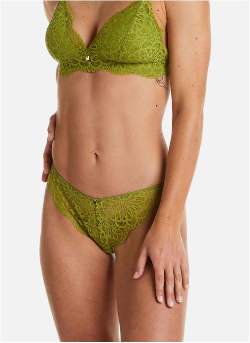 Camille Cerf & Pomm'Poire Culottes Tanga brésilien vert Fougère femme vert