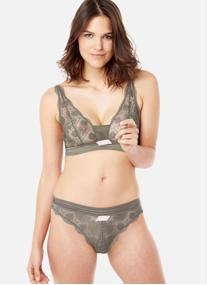 Culottes Tanga kaki Love Power femme gris Pomm'Poire Culottes Tanga kaki Love Power femme gris Gris
