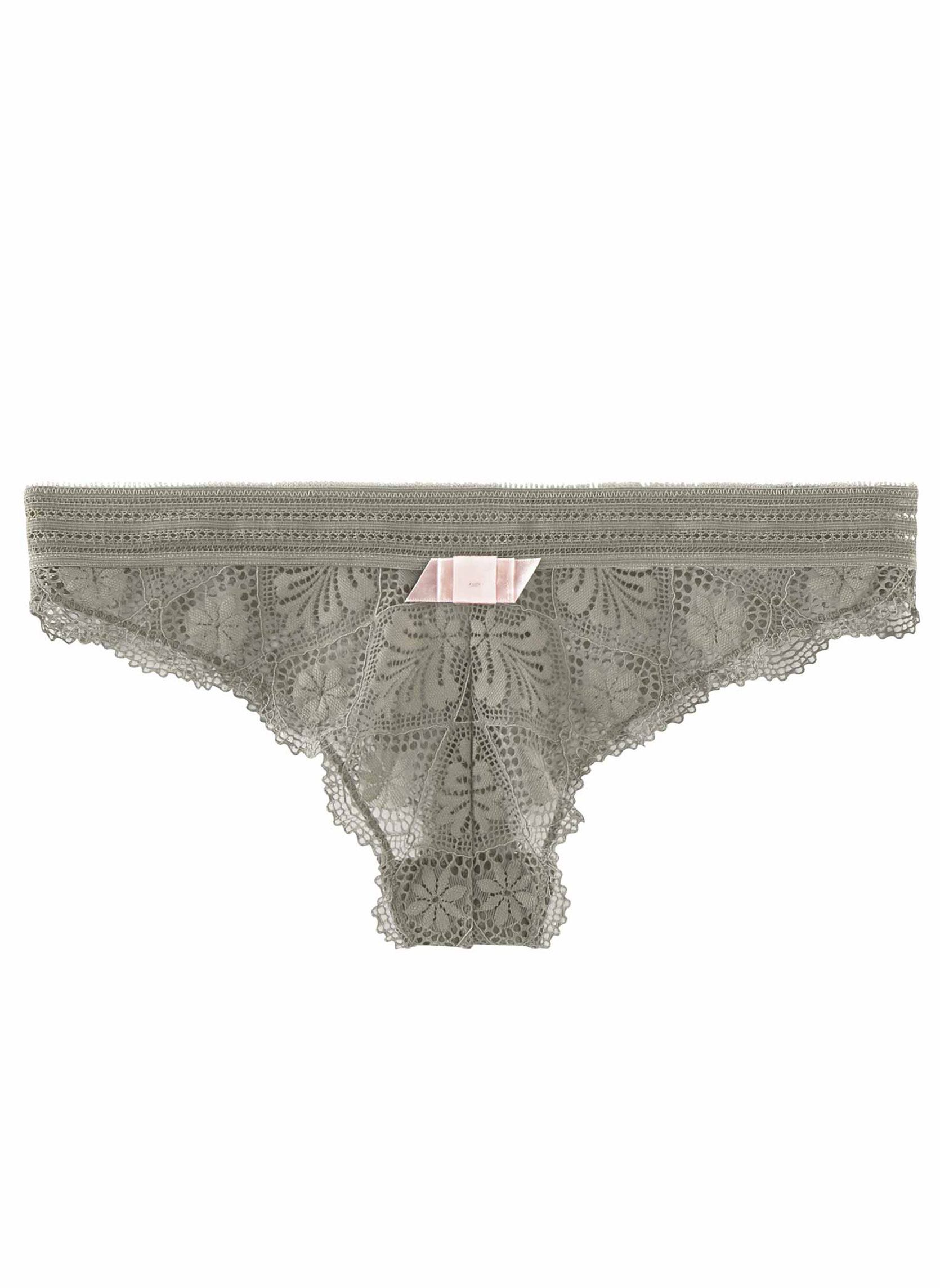 Culottes Tanga kaki Love Power femme gris Pomm'Poire Culottes Tanga kaki Love Power femme gris Gris
