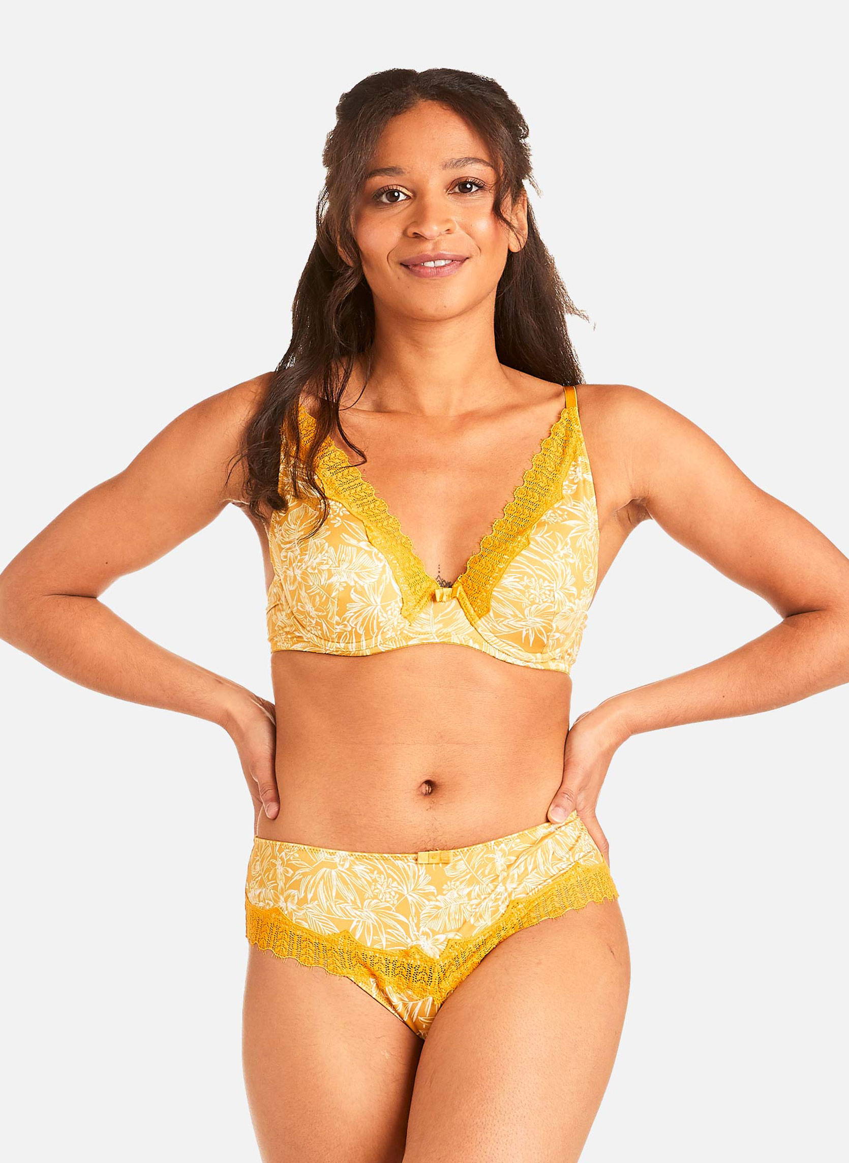 Culottes Shorty string jaune Pamoison femme jaune Pomm'Poire Culottes Shorty string jaune Pamoison femme jaune Jaune
