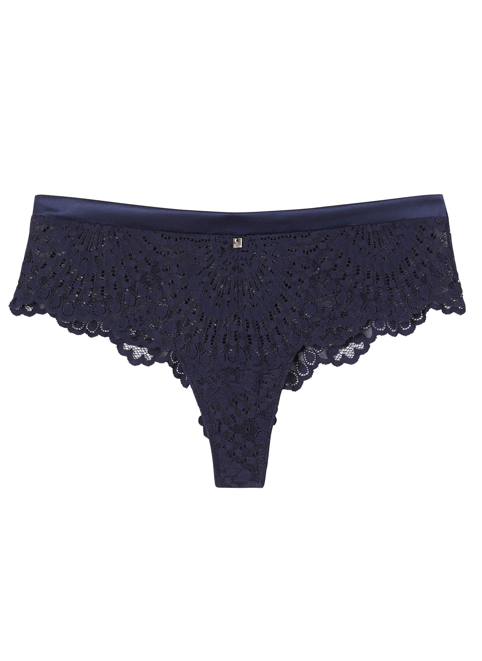 Culottes Shorty tanga bleu marine Ipomée femme bleu Camille Cerf & Pomm'Poire Culottes Shorty tanga bleu marine Ipomée femme bleu Bleu