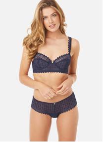 Culottes Shorty tanga bleu Culottée femme bleu Camille Cerf & Pomm'Poire Culottes Shorty tanga bleu Culottée femme bleu Bleu