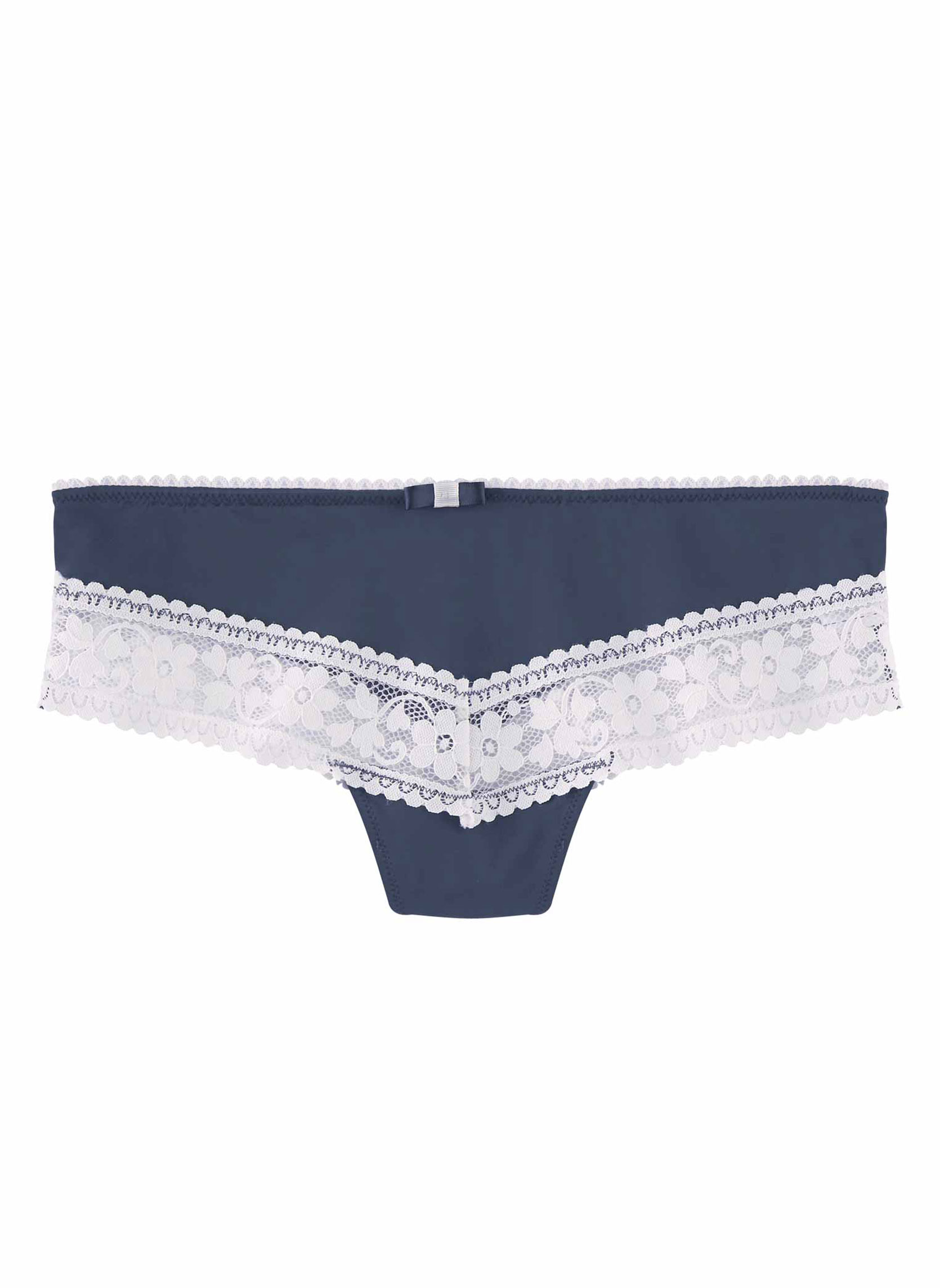 Culottes Shorty tanga denim/ivoire Inédite femme bleu Pomm'Poire Culottes Shorty tanga denim/ivoire Inédite femme bleu Bleu