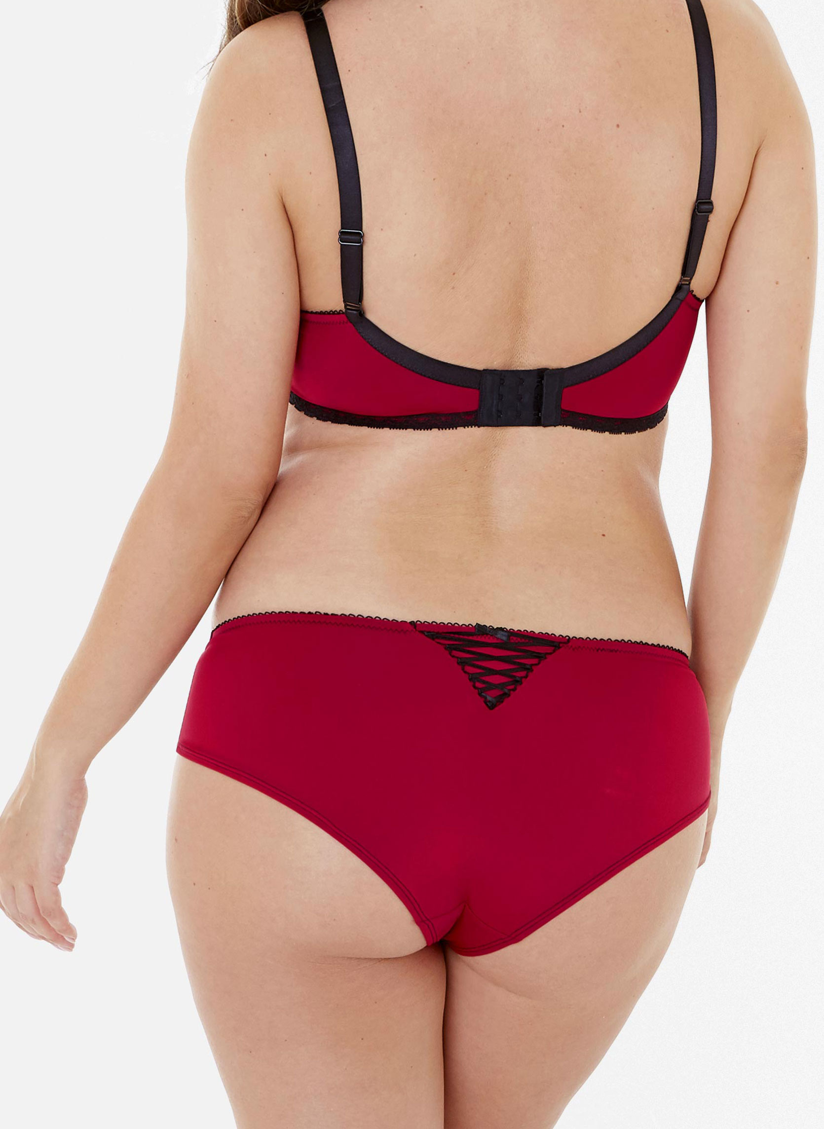 Culottes Boxer rouge/noir Tania femme rouge Pomm'Poire Culottes Boxer rouge/noir Tania femme rouge Rouge