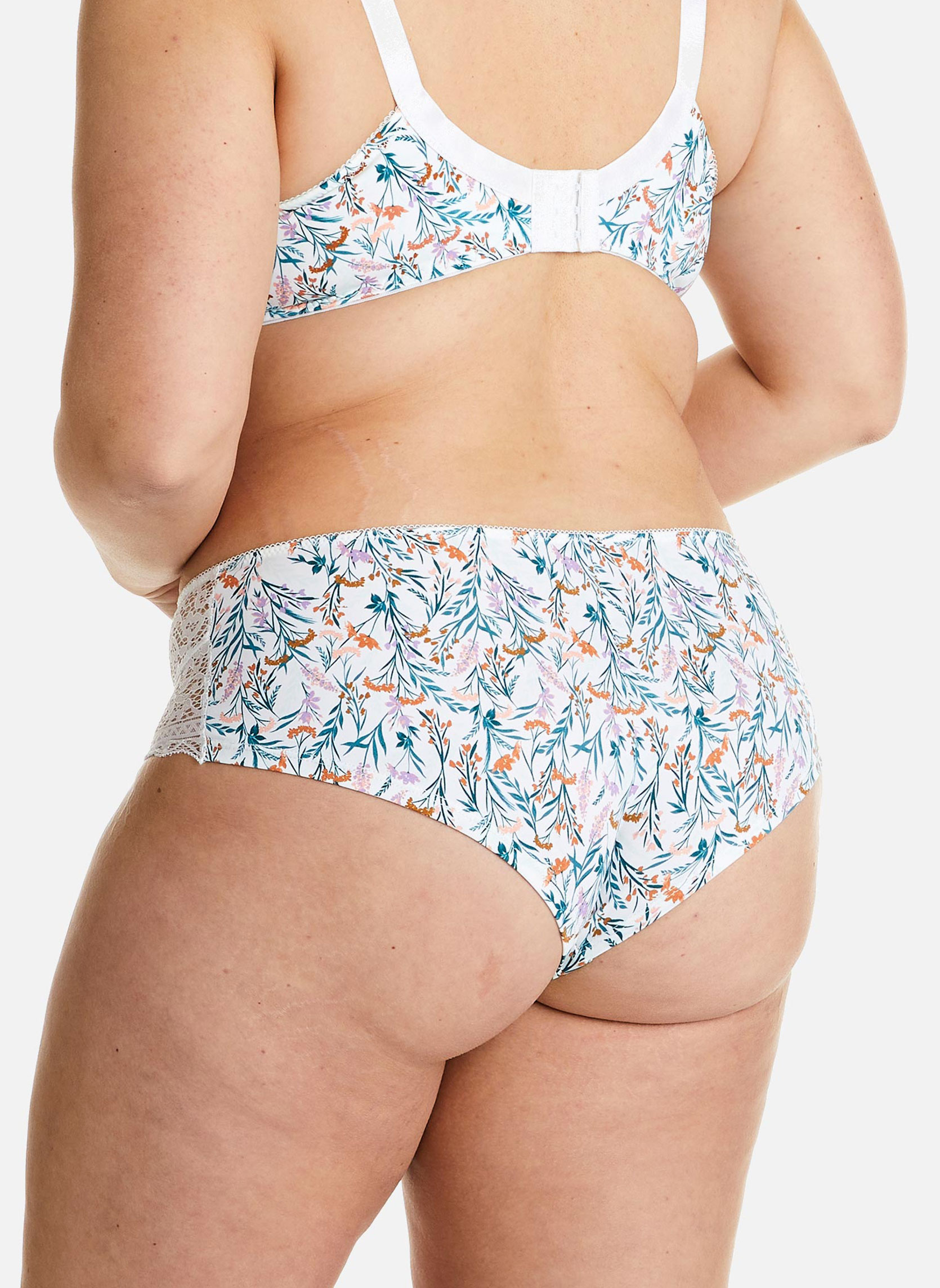 Culottes Shorty ivoire/orange Elena femme blanc Pomm'Poire Culottes Shorty ivoire/orange Elena femme blanc Blanc