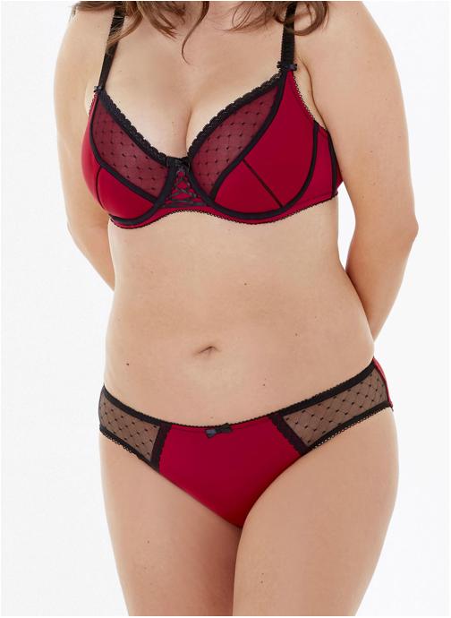Pomm'Poire Culottes Slip maternité rouge/noir Tania femme rouge