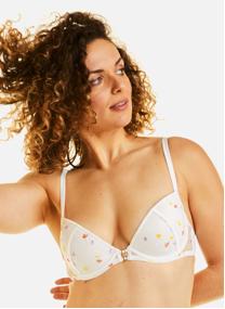 Brassières Soutien-gorge push-up blanc Mimosa femme blanc Camille Cerf & Pomm'Poire Brassières Soutien-gorge push-up blanc Mimosa femme blanc Blanc