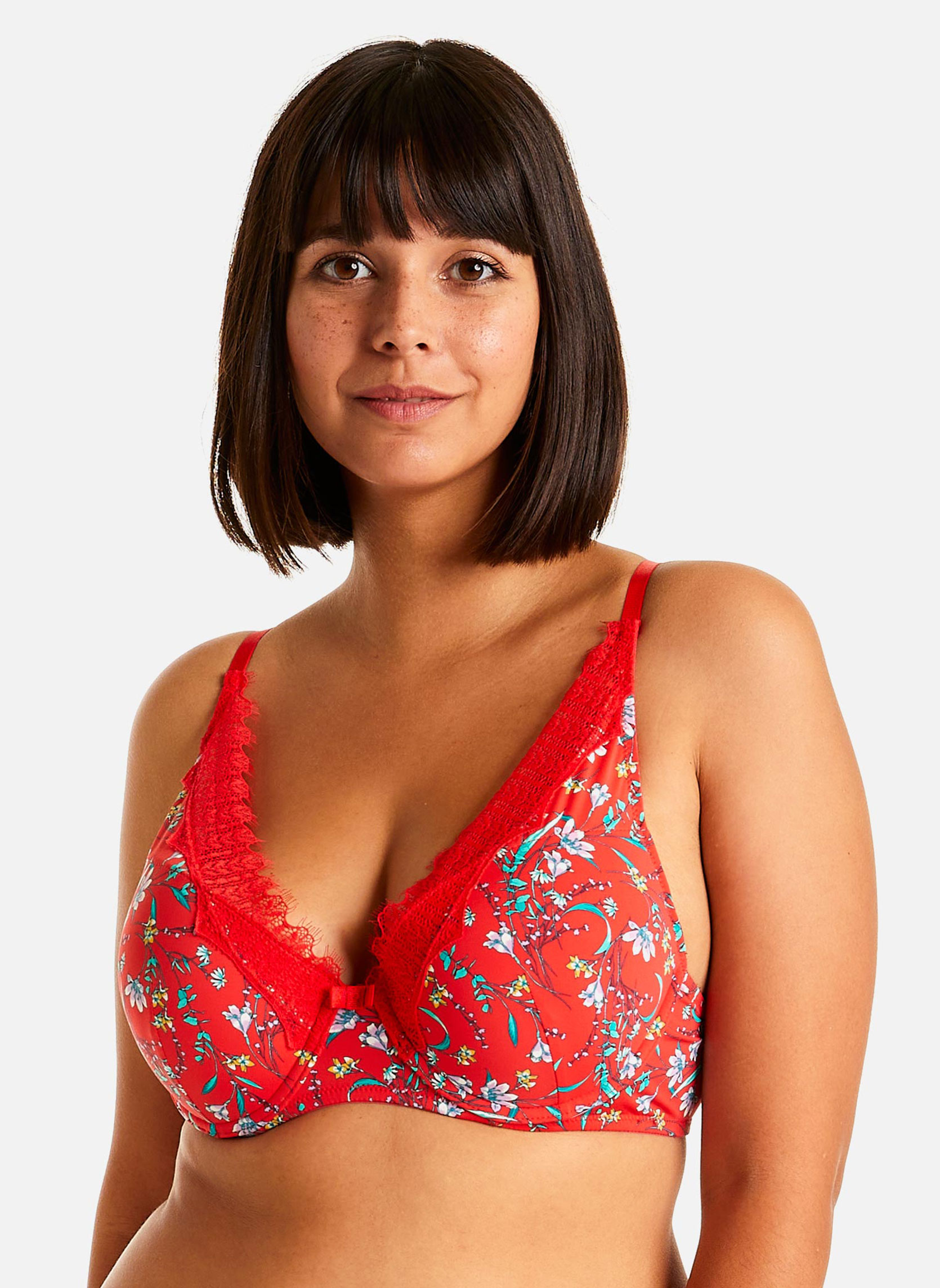 Brassières Soutien-gorge ampliforme coque moulée rouge Rouge femme rouge Pomm'Poire Brassières Soutien-gorge ampliforme coque moulée rouge Rouge femme rouge Rouge