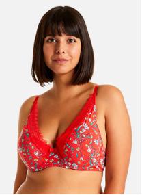 Brassières Soutien-gorge ampliforme coque moulée rouge Rouge femme rouge