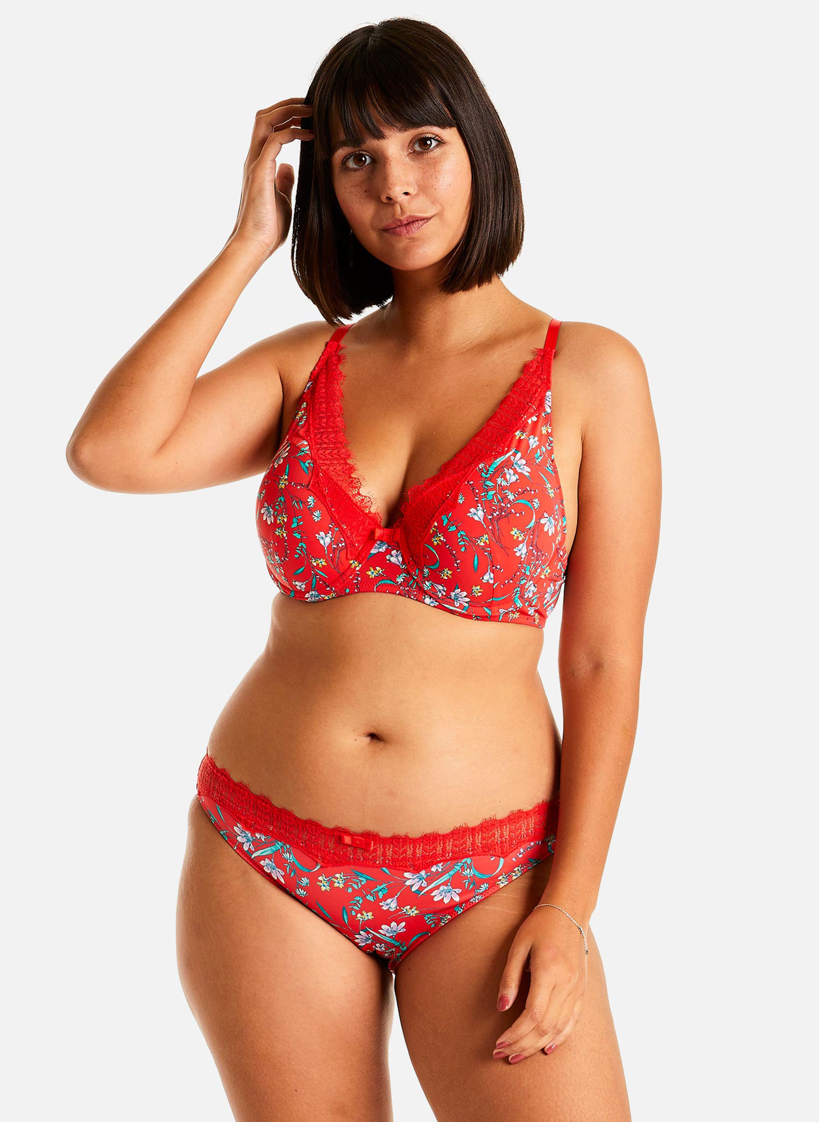 Brassières Soutien-gorge ampliforme coque moulée rouge Rouge femme rouge Pomm'Poire Brassières Soutien-gorge ampliforme coque moulée rouge Rouge femme rouge Rouge