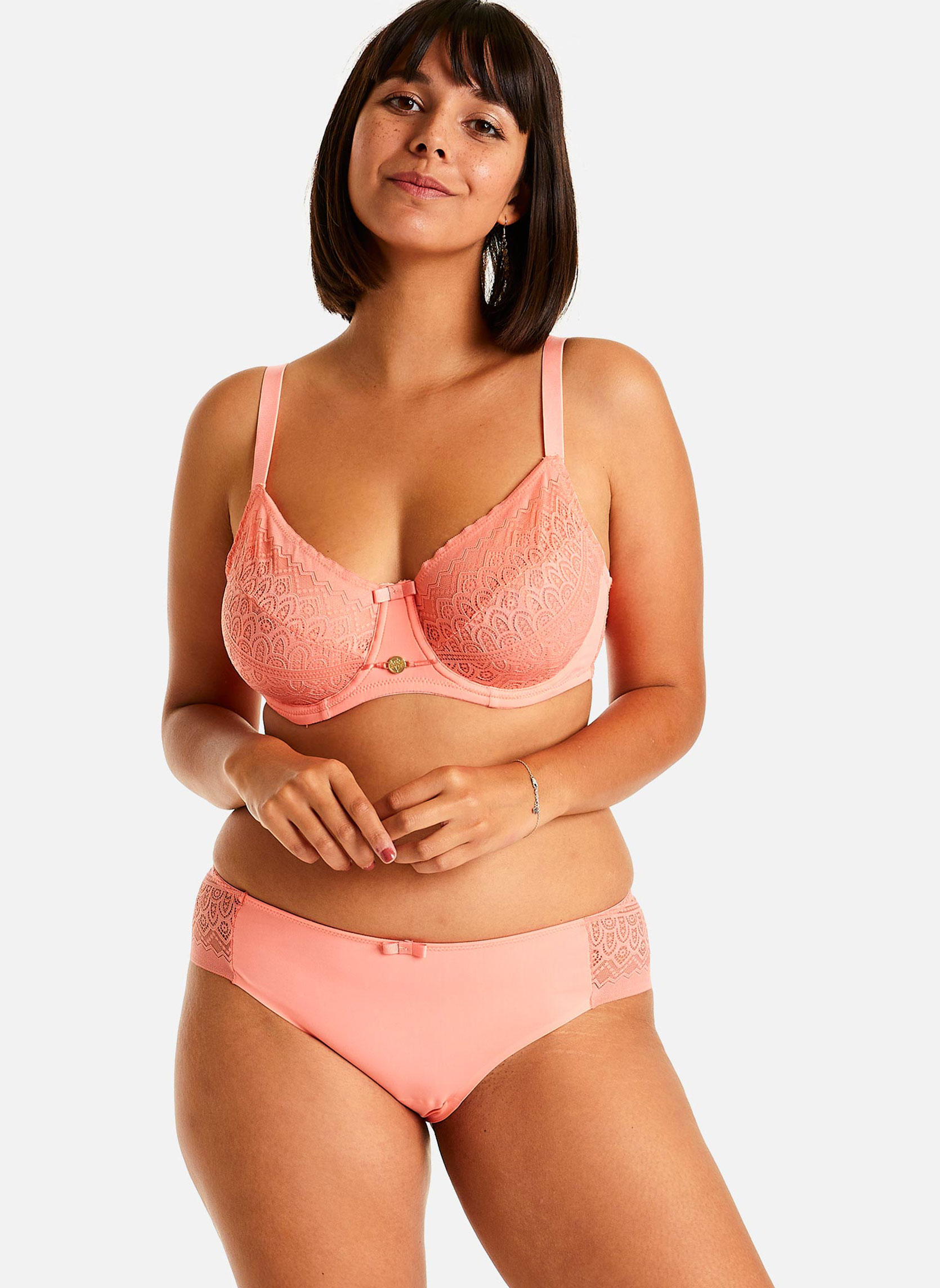 Brassières Soutien-gorge à armatures rose Gaufrette femme orange Pomm'Poire Brassières Soutien-gorge à armatures rose Gaufrette femme orange Orange