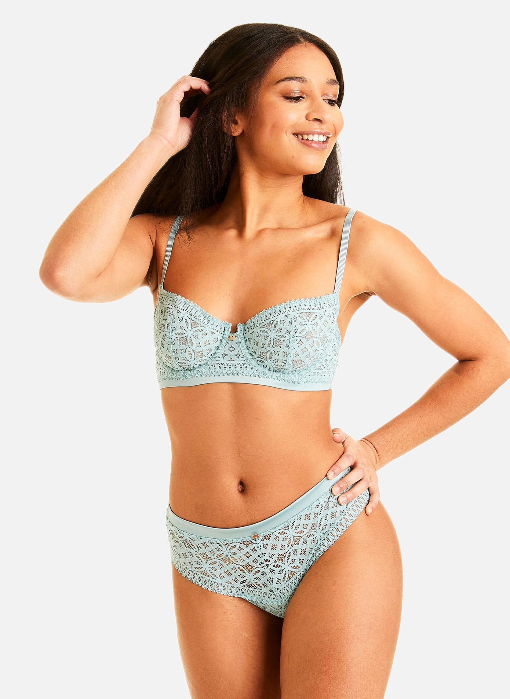 Culottes Shorty tanga vert Madeleine femme vert Camille Cerf & Pomm'Poire Culottes Shorty tanga vert Madeleine femme vert Vert