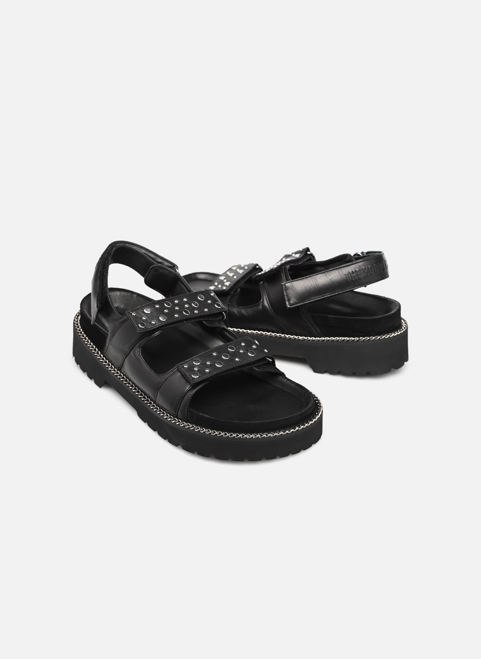 Flache Sandalen AFCH27059K damen schwarz The Kooples Flache Sandalen AFCH27059K damen schwarz Black