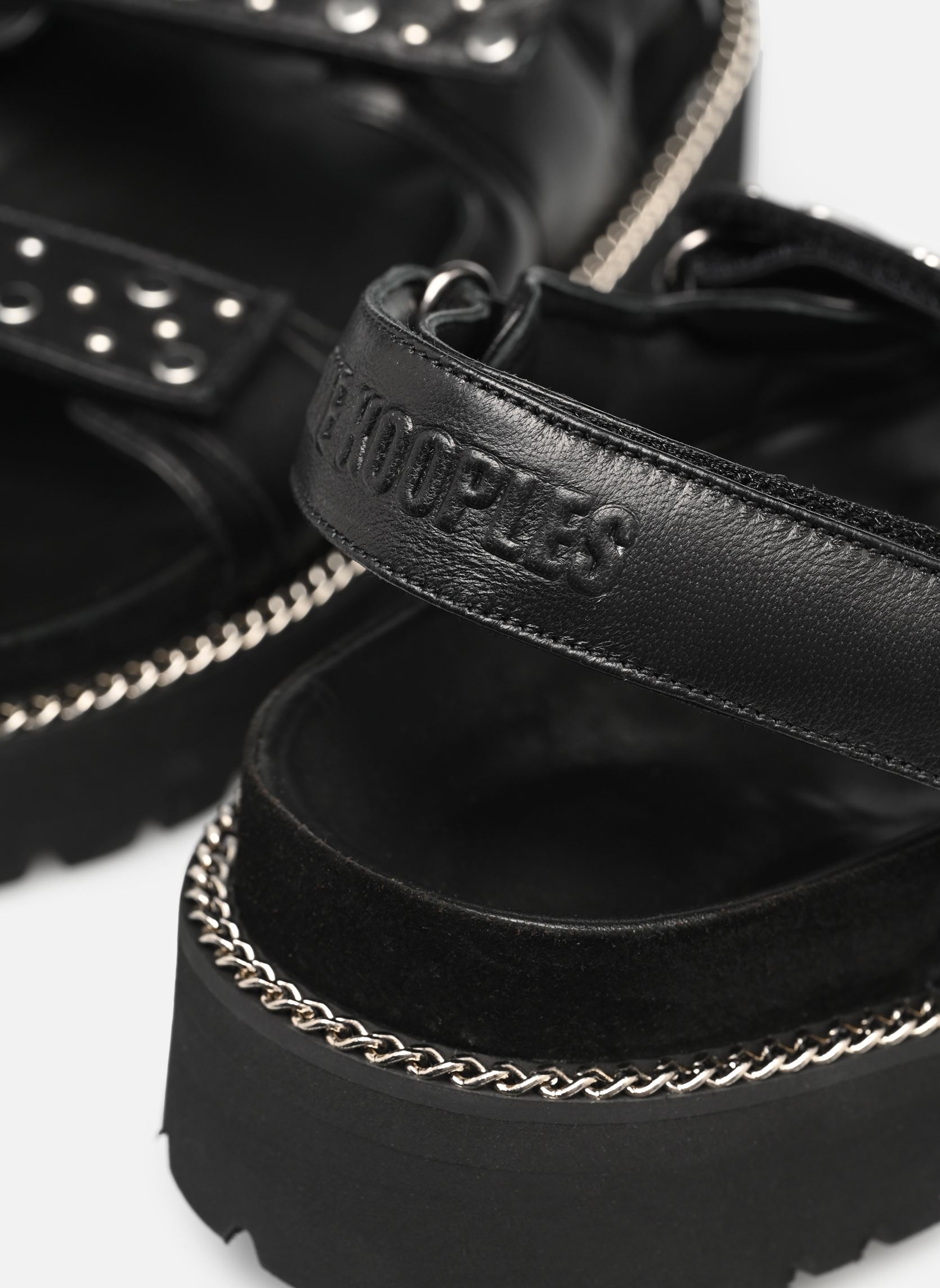 Flache Sandalen AFCH27059K damen schwarz The Kooples Flache Sandalen AFCH27059K damen schwarz Black