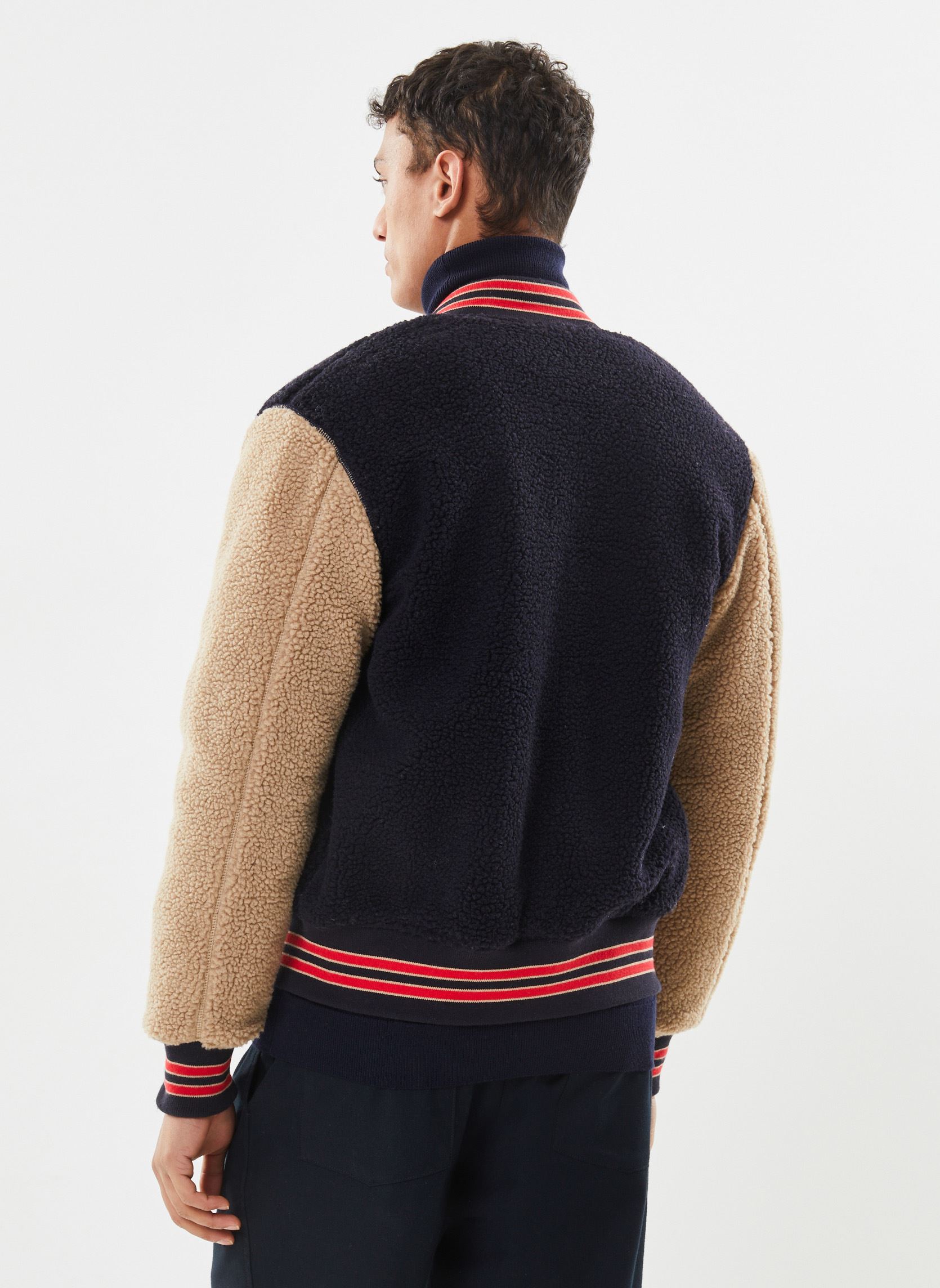 Jassen Bombers En Sherpa heren blauw Schott Jassen Bombers En Sherpa heren blauw NAVYBEIGE