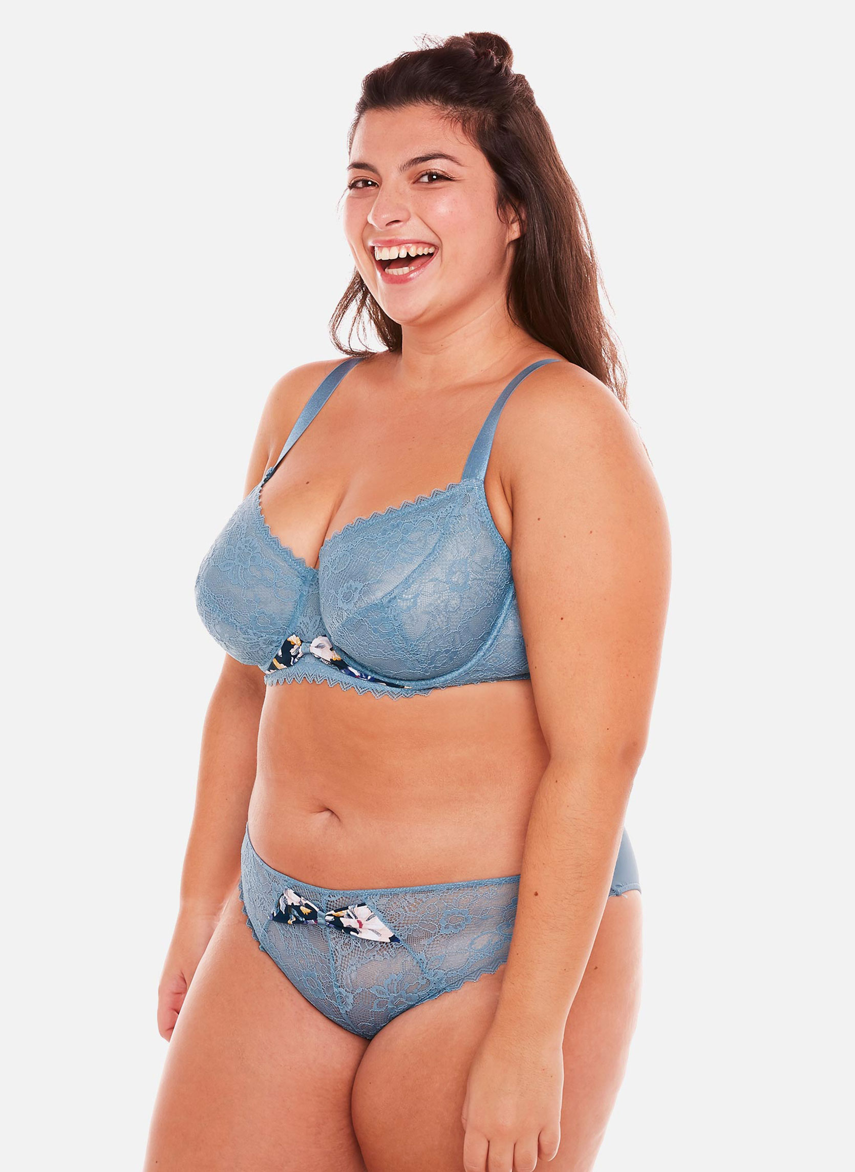 Brassières Soutien-gorge grand maintien bleu Oh La La femme bleu Pomm'Poire Brassières Soutien-gorge grand maintien bleu Oh La La femme bleu Bleu
