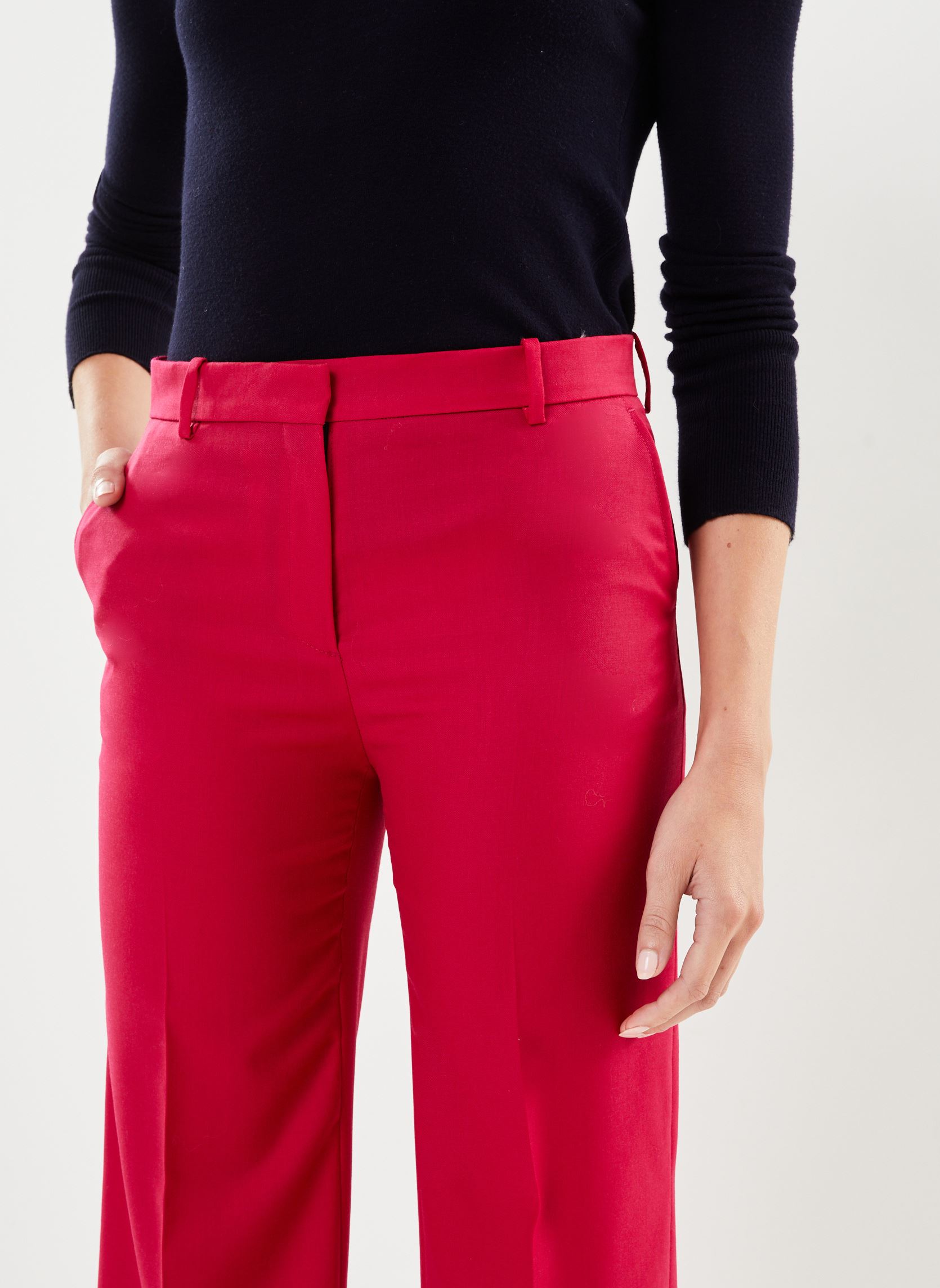 Rechte broeken FPAN28014K dames roze The Kooples Rechte broeken FPAN28014K dames roze CHERRY