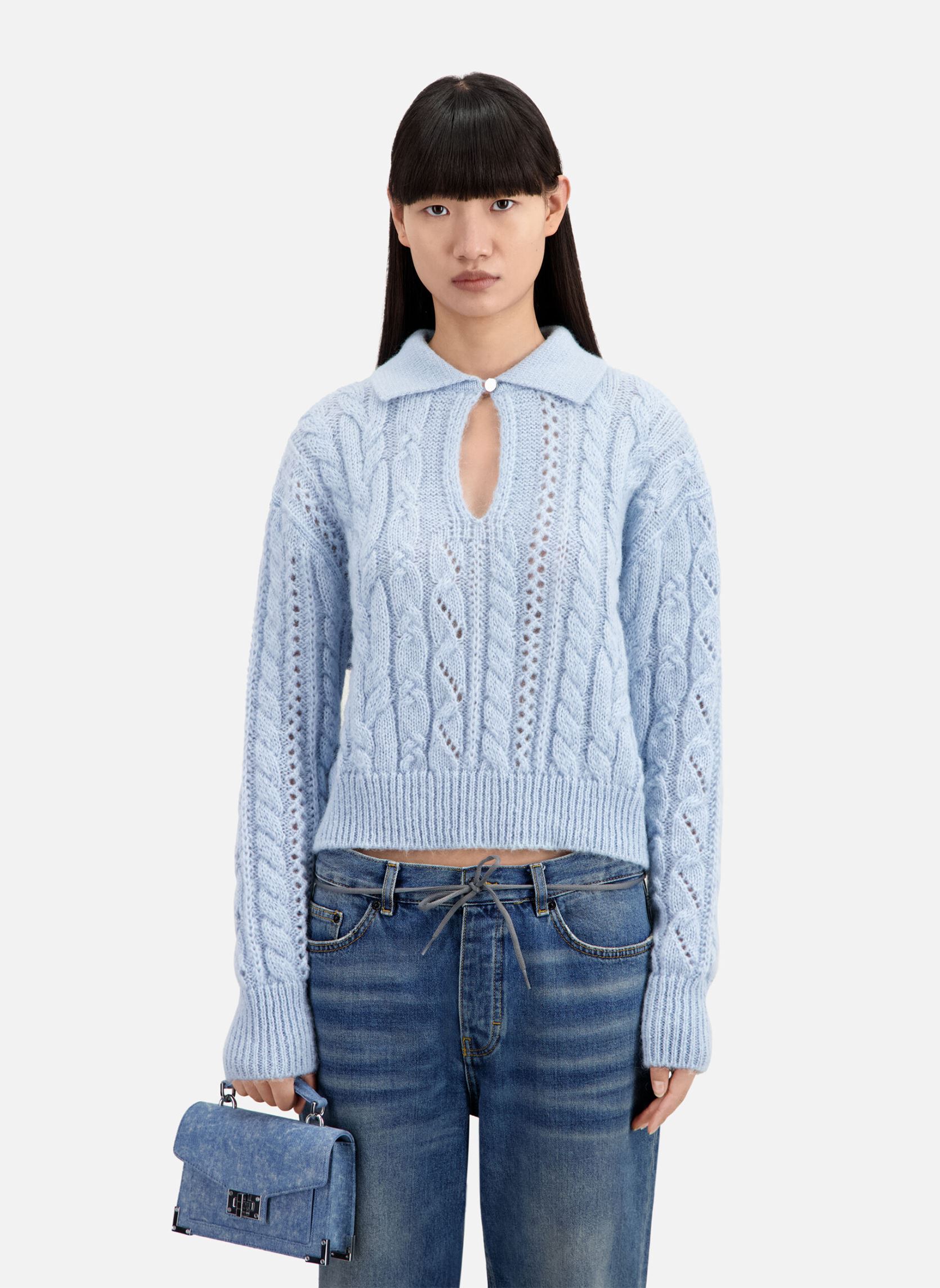 Pullover FPUL28002K damen blau The Kooples Pullover FPUL28002K damen blau Blue