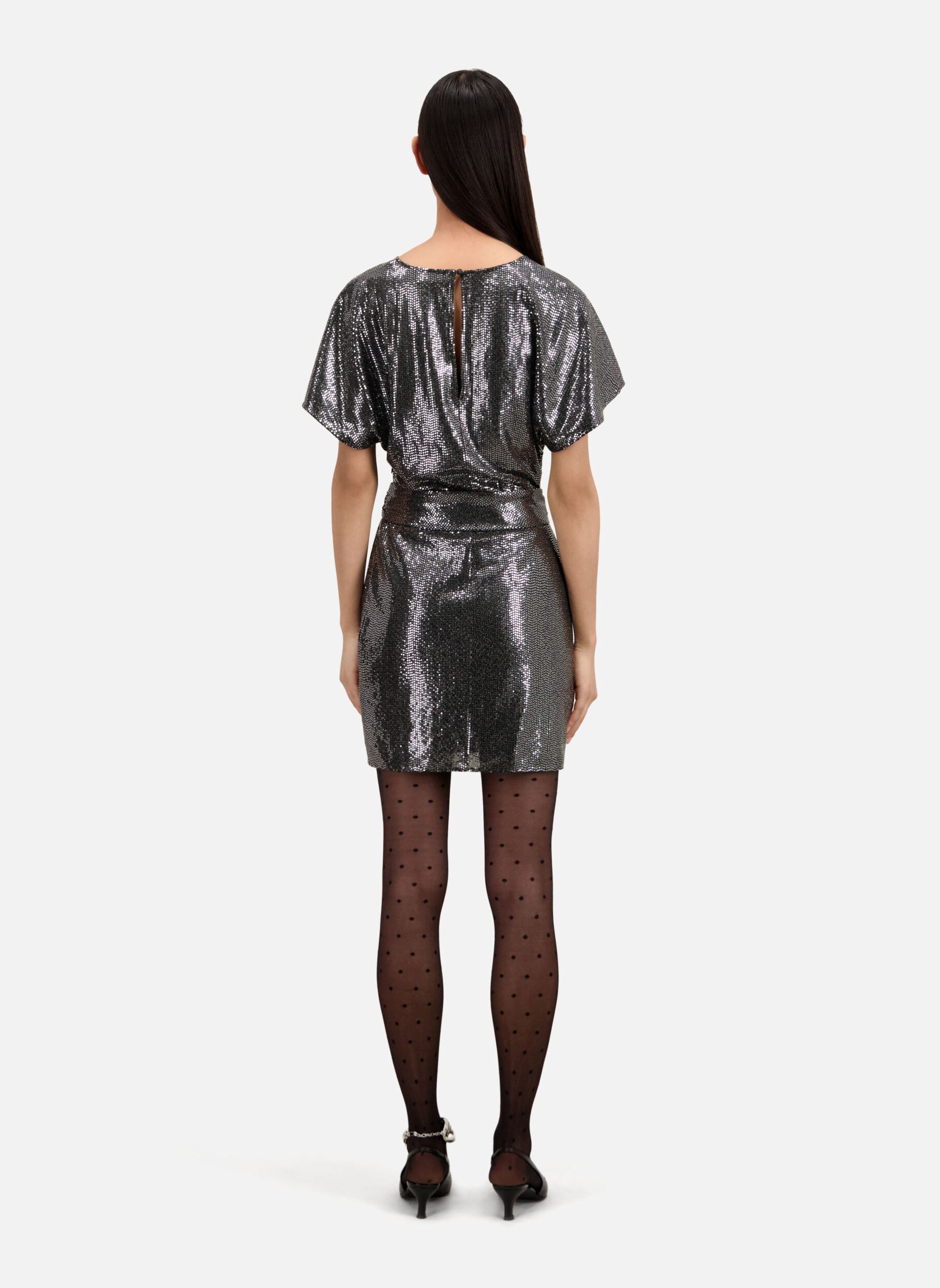 Robes FROB28030K femme argent The Kooples Robes FROB28030K femme argent Silver