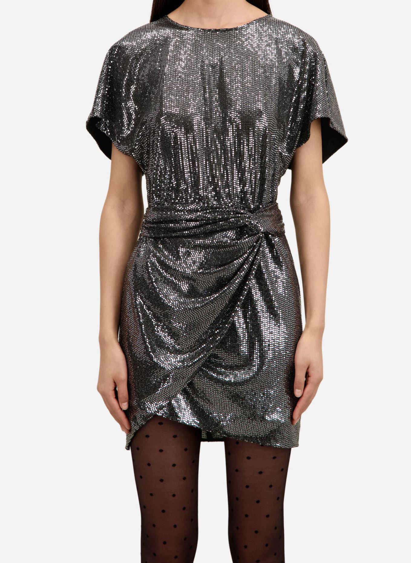 Robes FROB28030K femme argent The Kooples Robes FROB28030K femme argent Silver