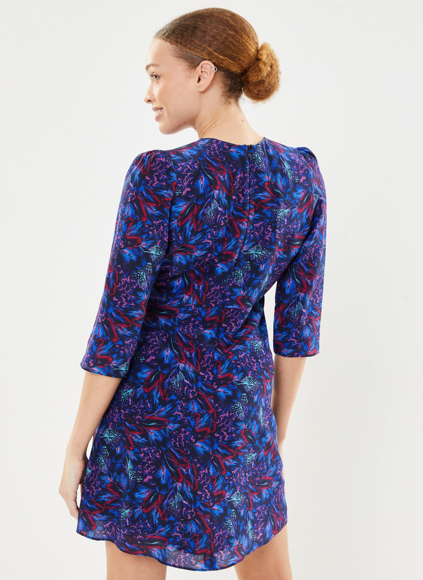 Robes FROB28061K femme bleu The Kooples Robes FROB28061K femme bleu Blue Red