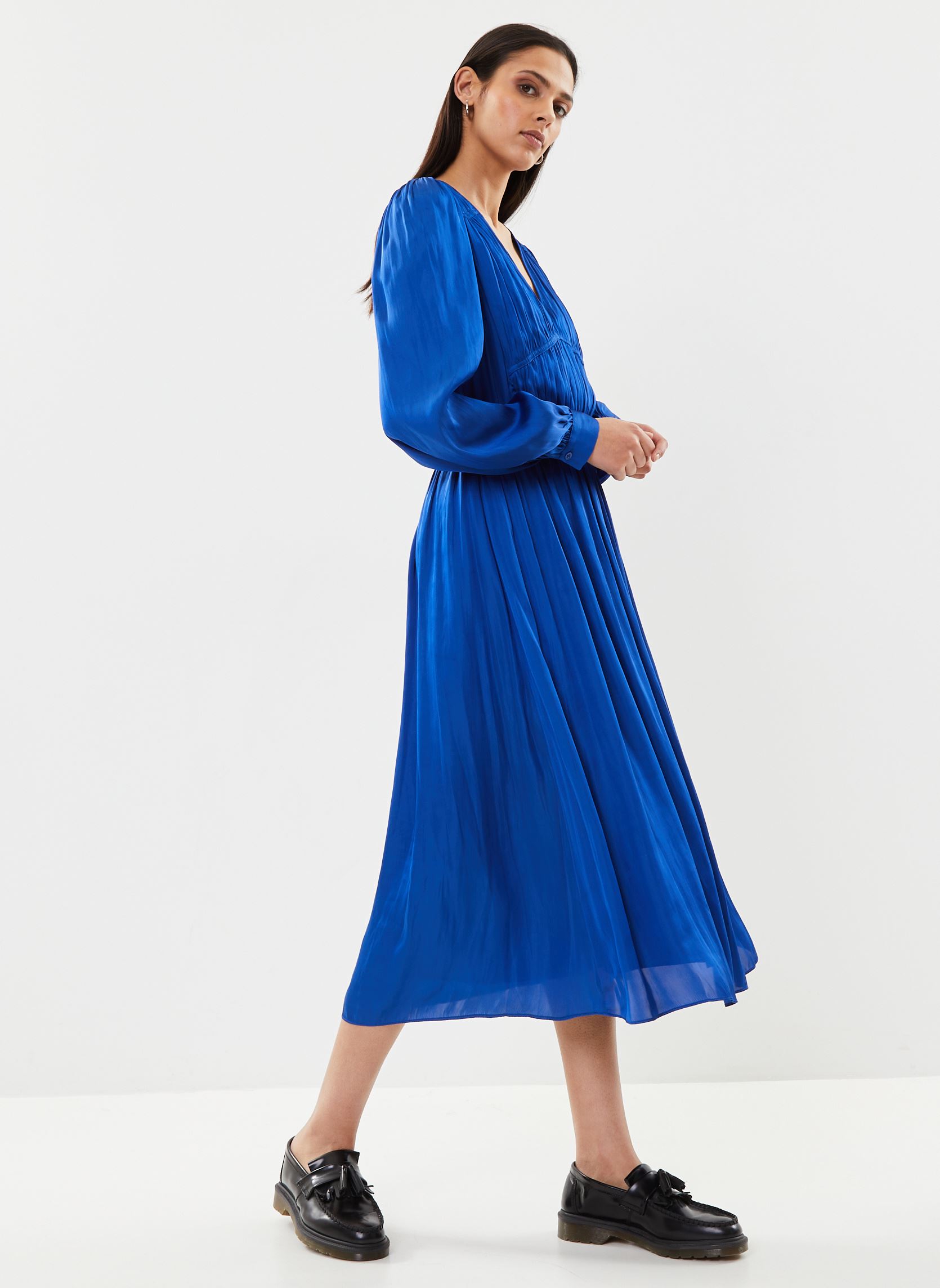 Lange Kleider FROB28062K damen blau The Kooples Lange Kleider FROB28062K damen blau Royal blue