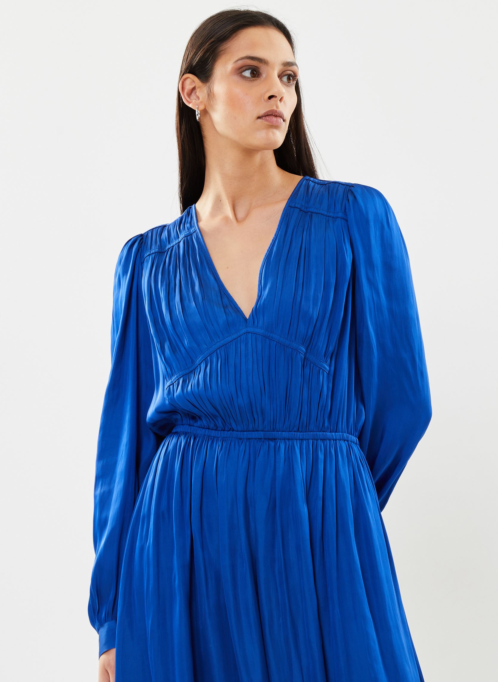 Lange Kleider FROB28062K damen blau The Kooples Lange Kleider FROB28062K damen blau Royal blue
