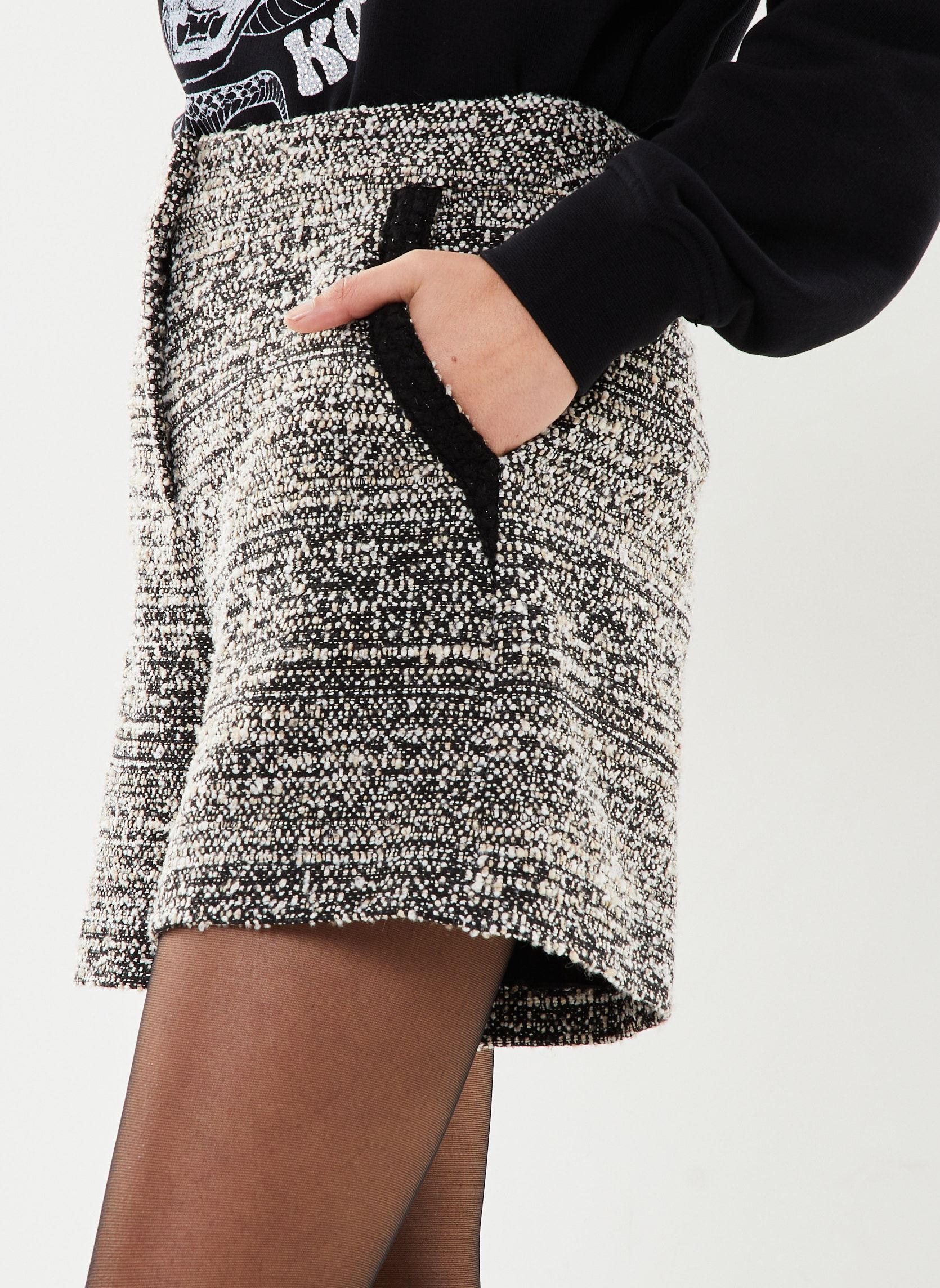 Shorts FSHO28002K femme noir The Kooples Shorts FSHO28002K femme noir Black White