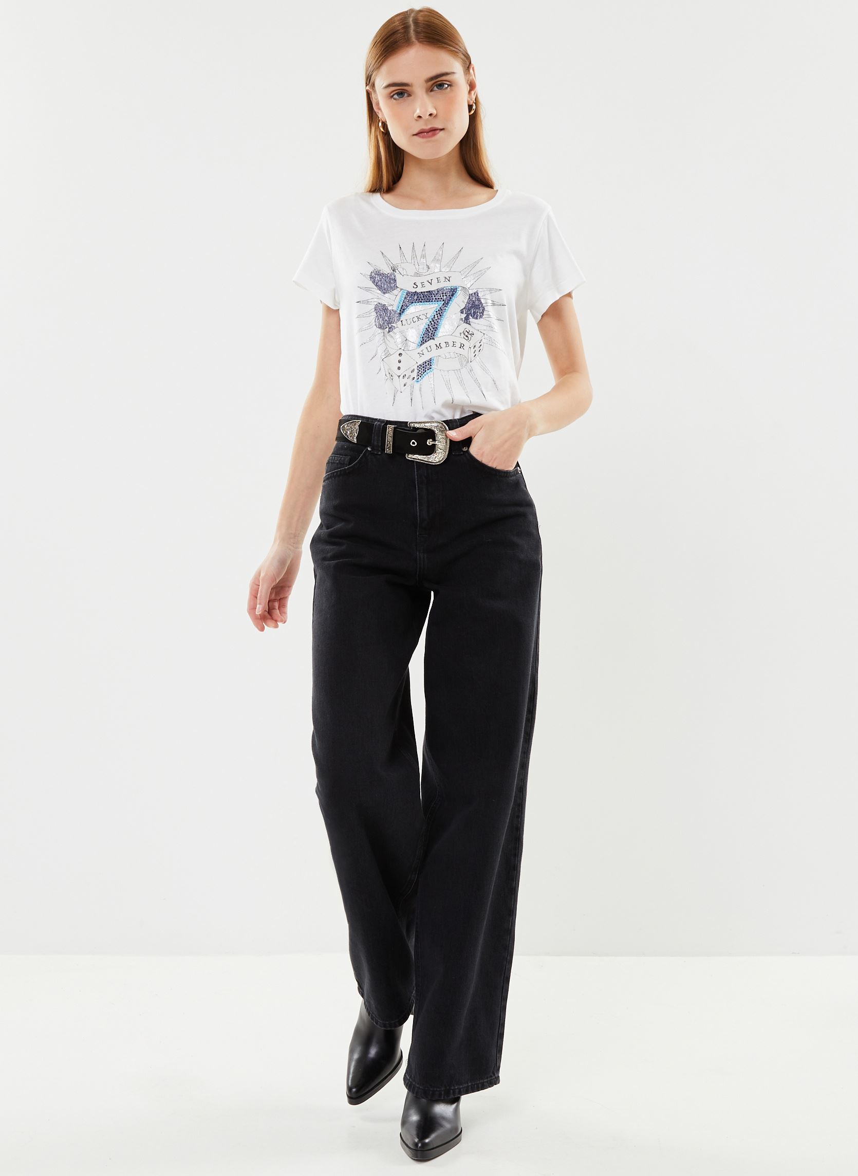 Kurzarm-T-Shirts FTSC28000K damen weiß The Kooples Kurzarm-T-Shirts FTSC28000K damen weiß White