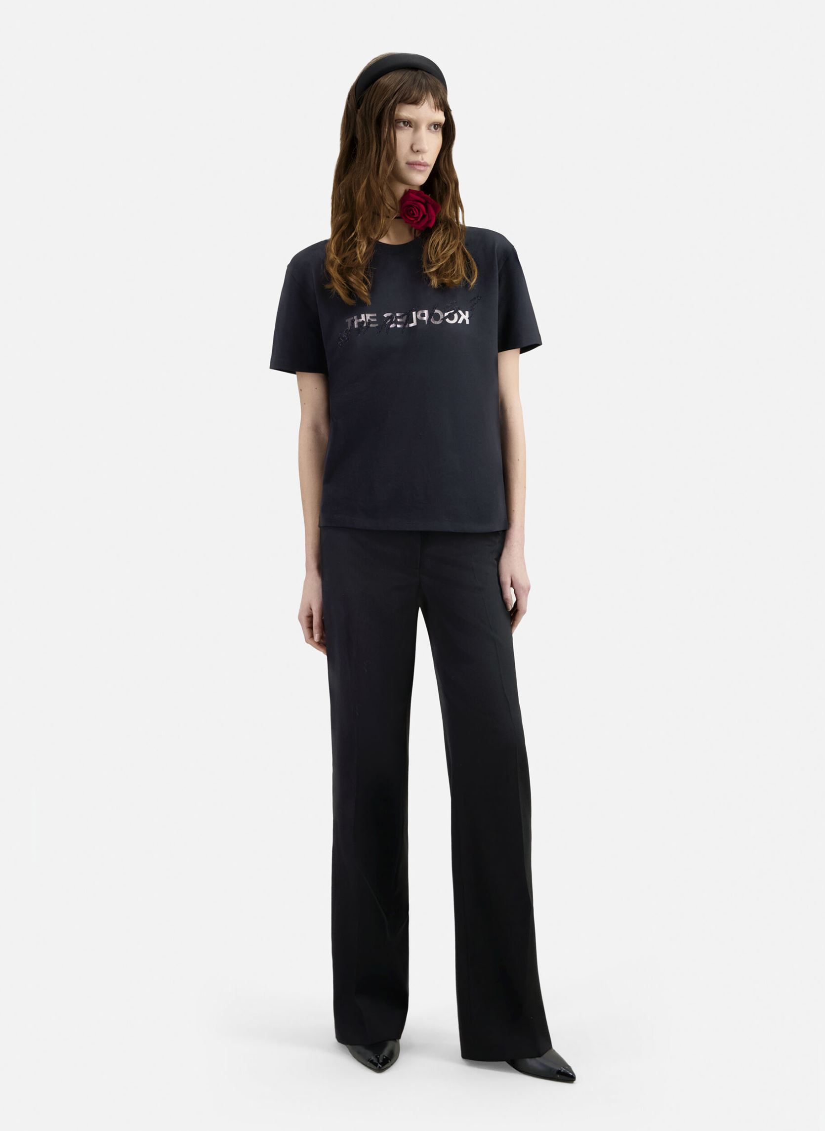 T-shirts met korte mouwen FTSC28016K dames zwart The Kooples T-shirts met korte mouwen FTSC28016K dames zwart Black