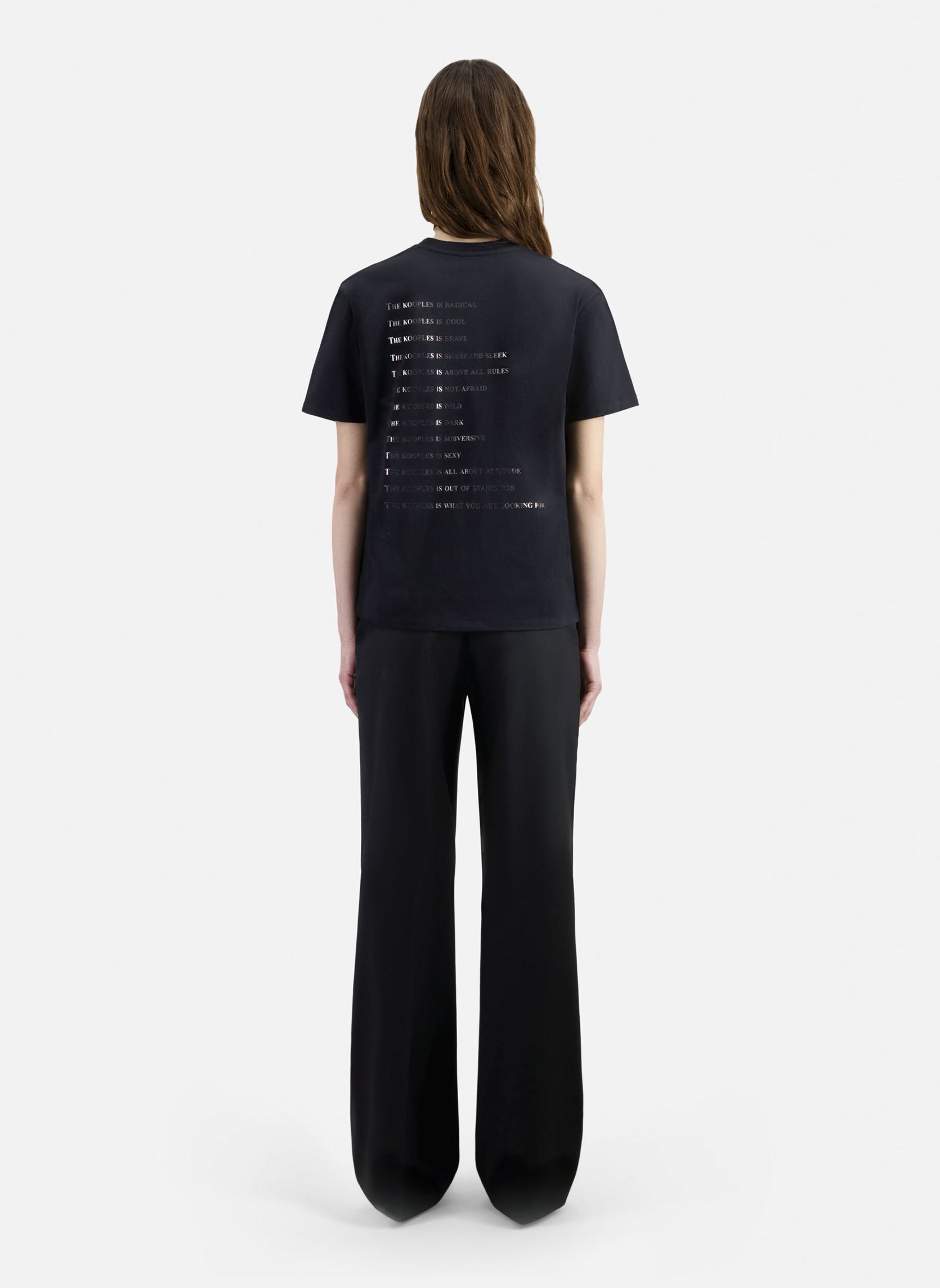 T-shirts met korte mouwen FTSC28016K dames zwart The Kooples T-shirts met korte mouwen FTSC28016K dames zwart Black